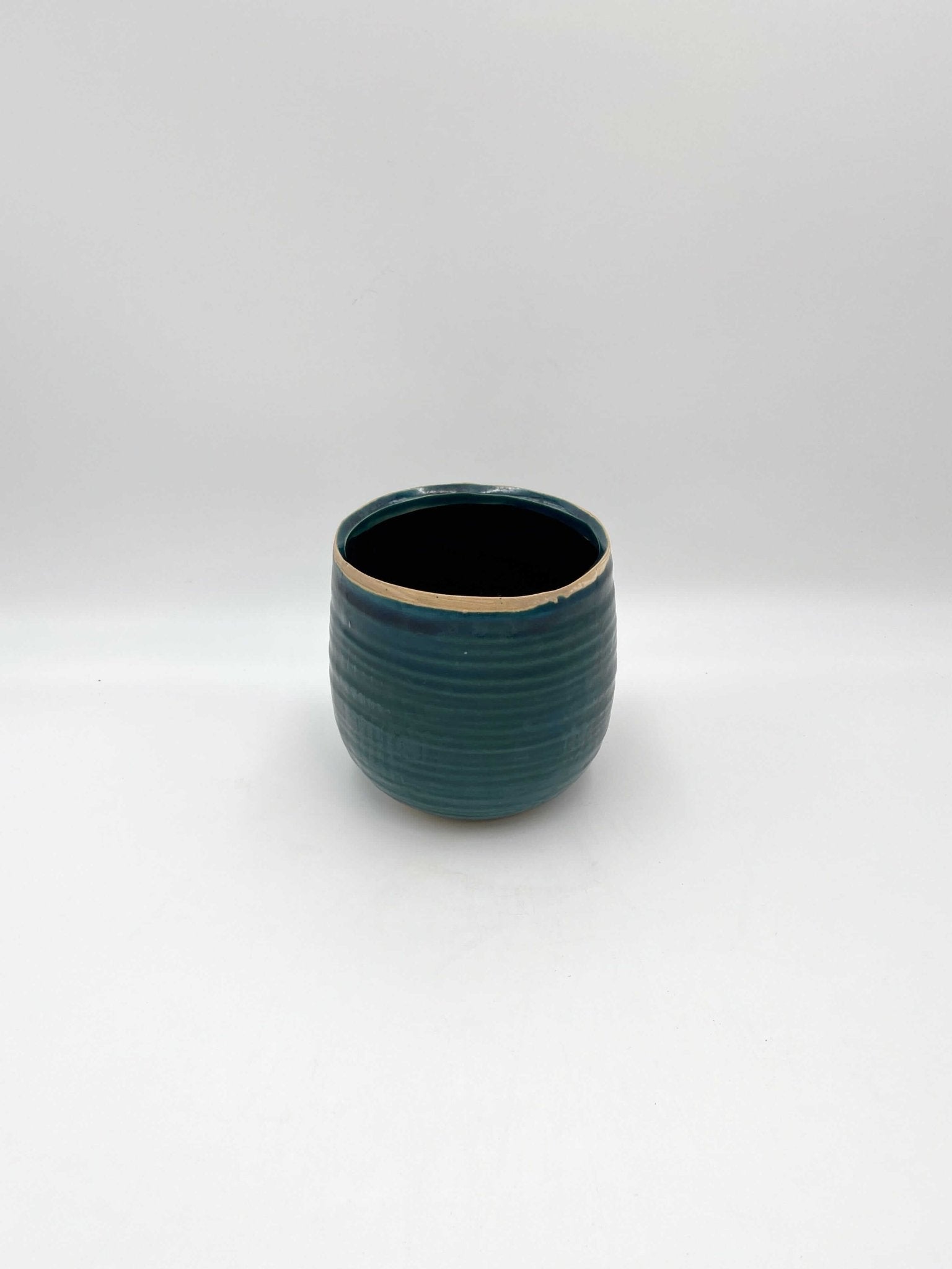 Iris Plant Pots, Turquoise, Handmade Houseplant Pot in Multiple Sizes