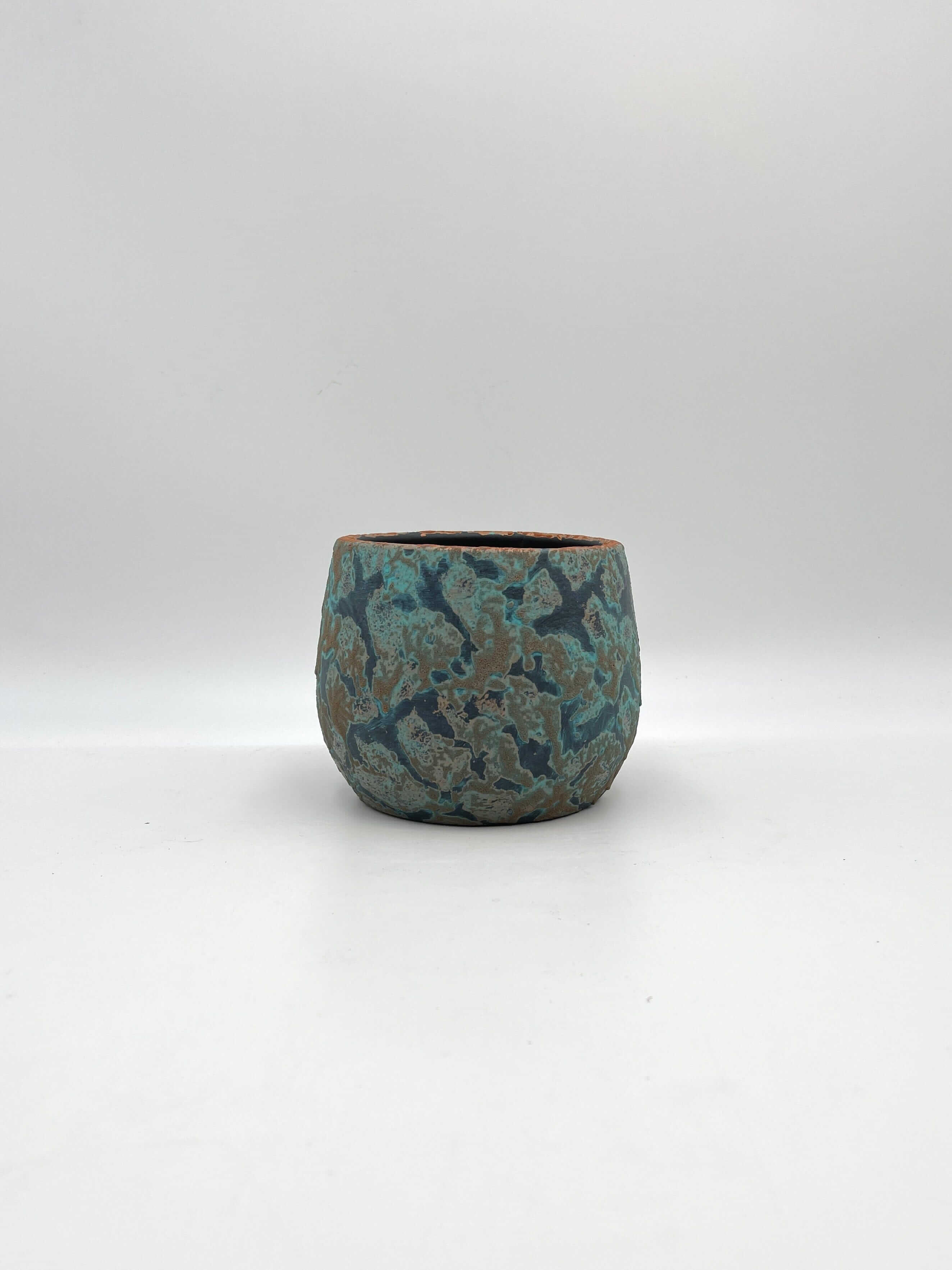Islay Handmade Plant Pots, Blue Copper, Indoor Plant Pot in Multiple Sizes
