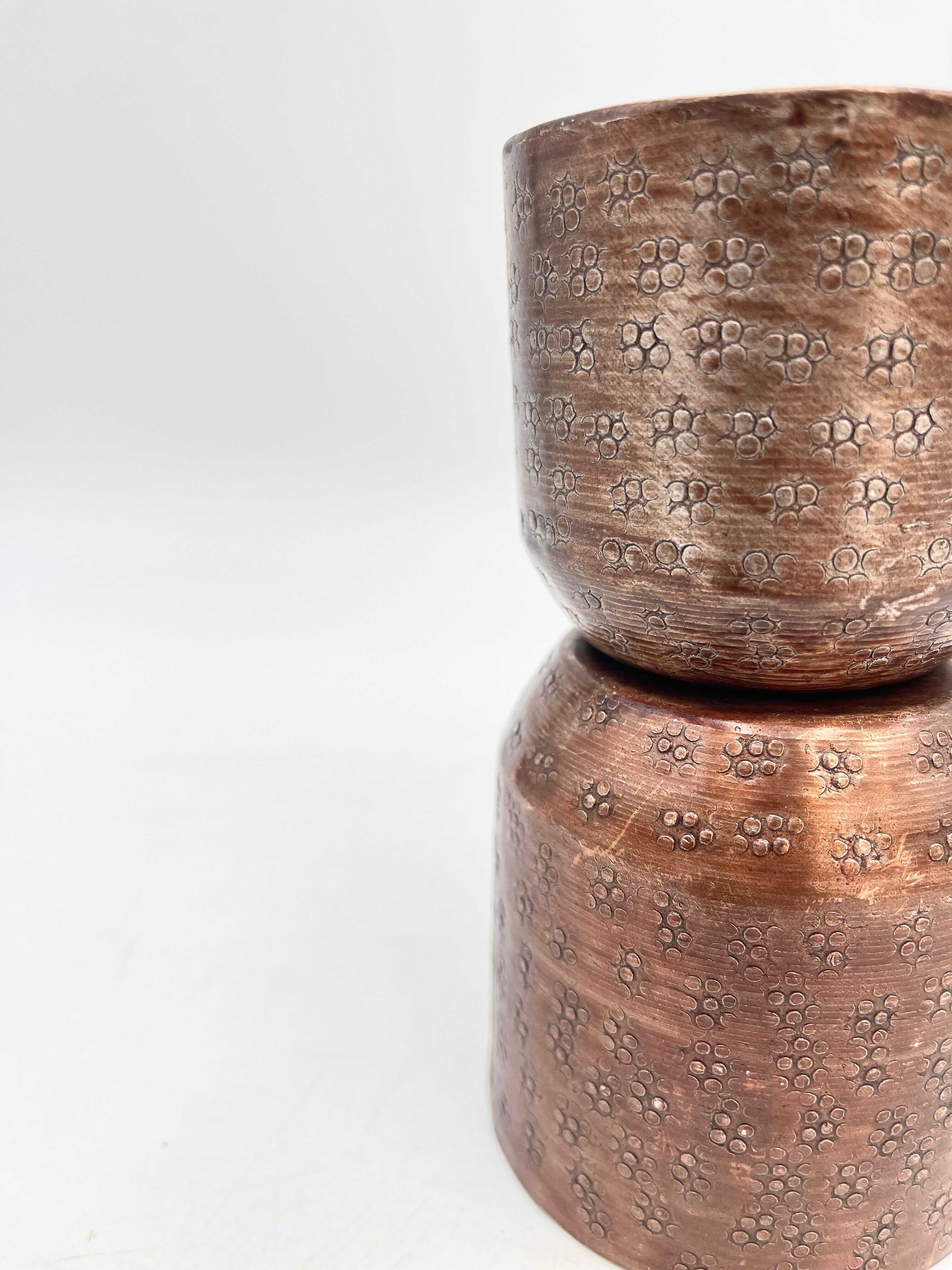 Ivan, Metal Plant Pots, Copper, 7cm - 8cm Small House Plant Pot