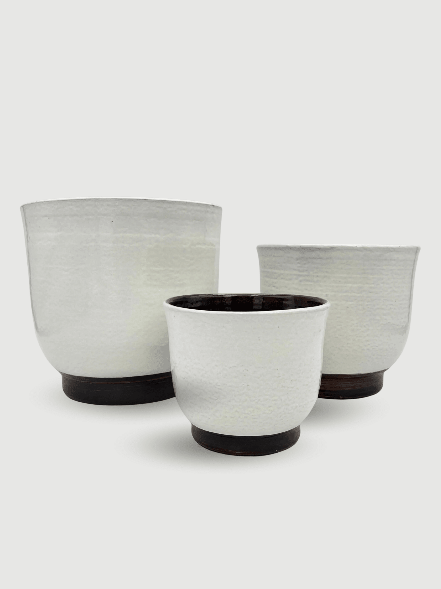 Jayla Ceramic Plant Pots, White, Handmade Houseplant Pot in Multiple Sizes