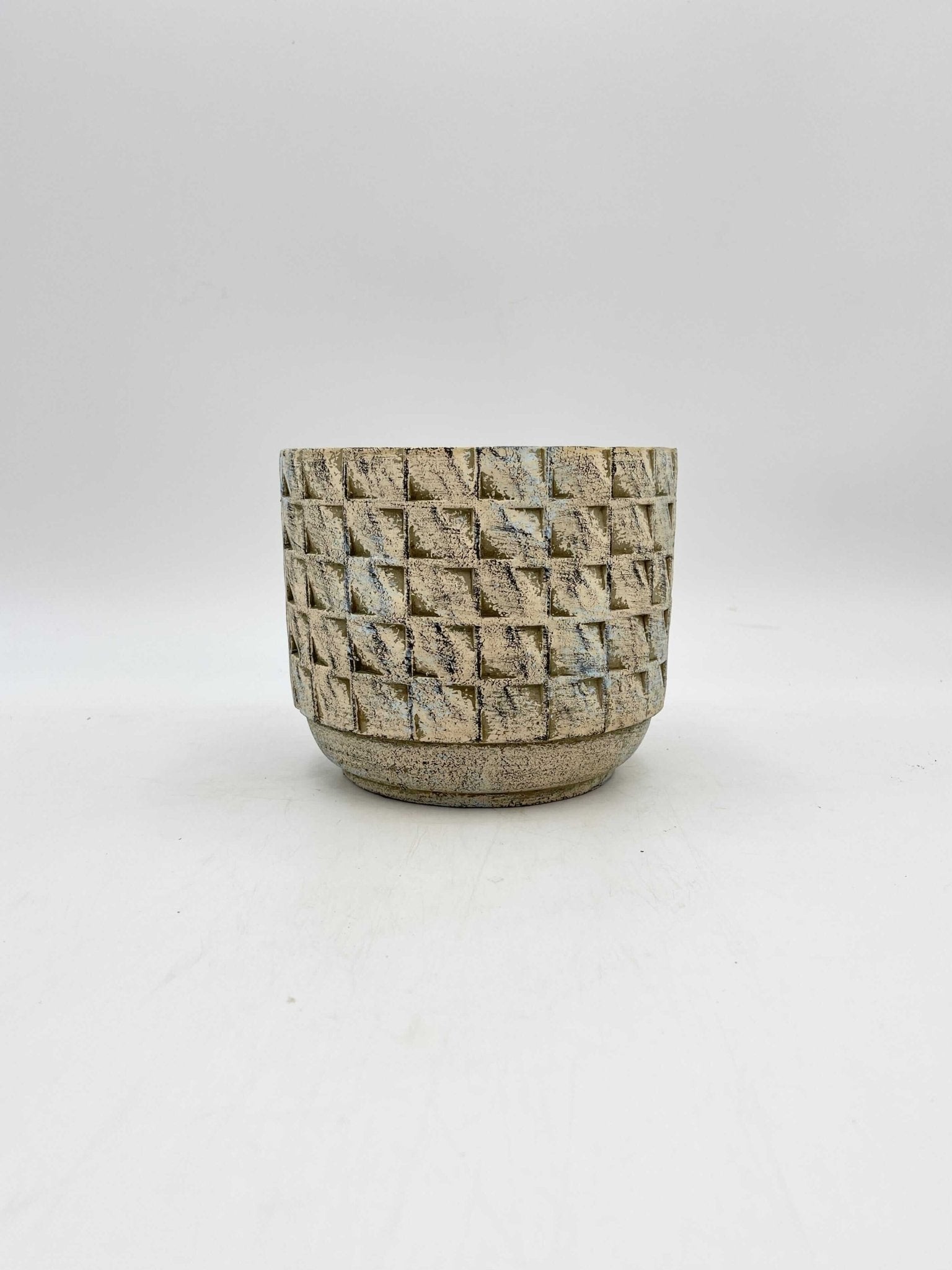 Jim, Cement Plant Pots, White Earth, Indoor Plant Pot in Multiple Sizes