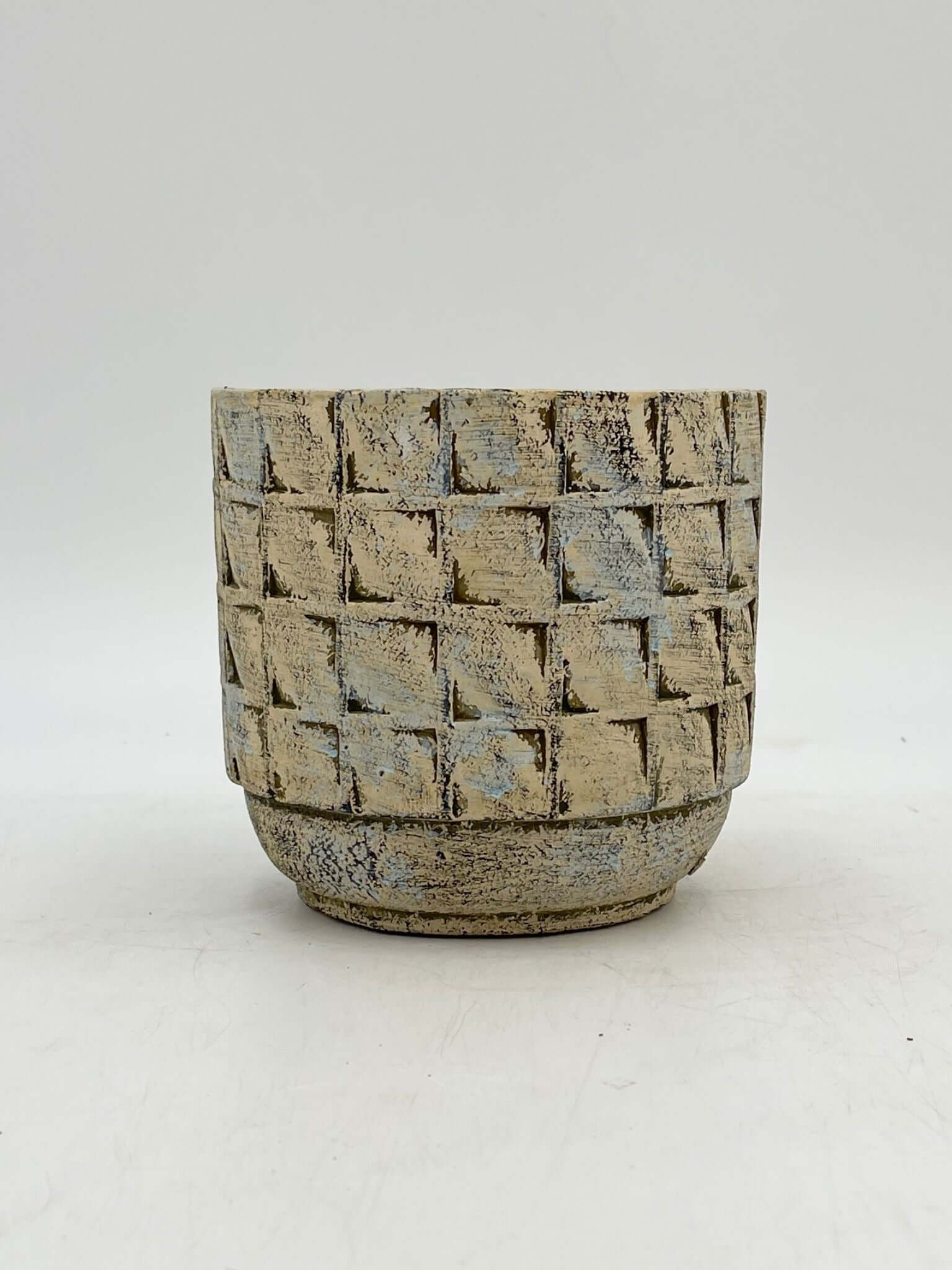 Jim, Cement Plant Pots, White Earth, Indoor Plant Pot in Multiple Sizes