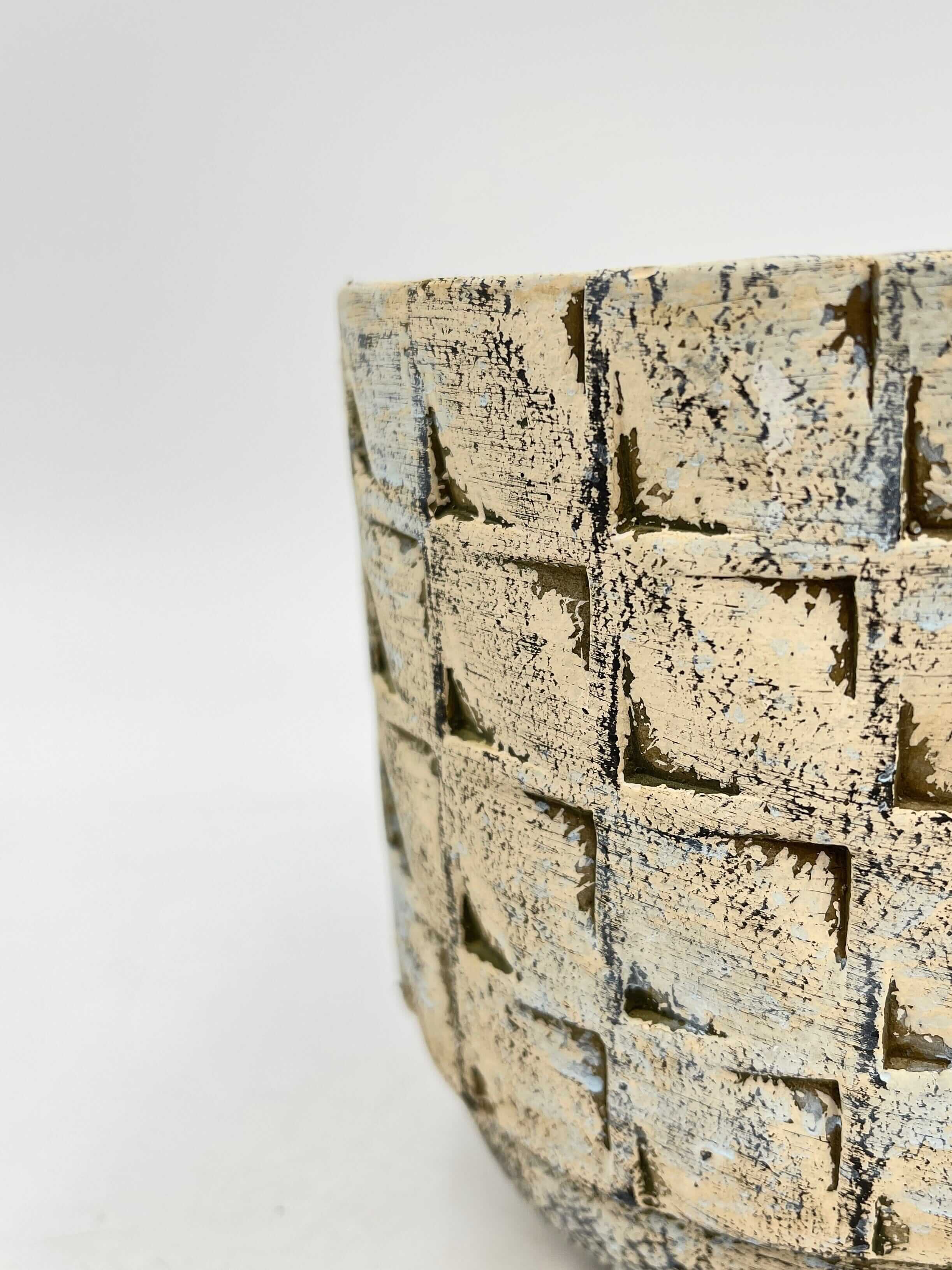 Jim, Cement Plant Pots, White Earth, Indoor Plant Pot in Multiple Sizes