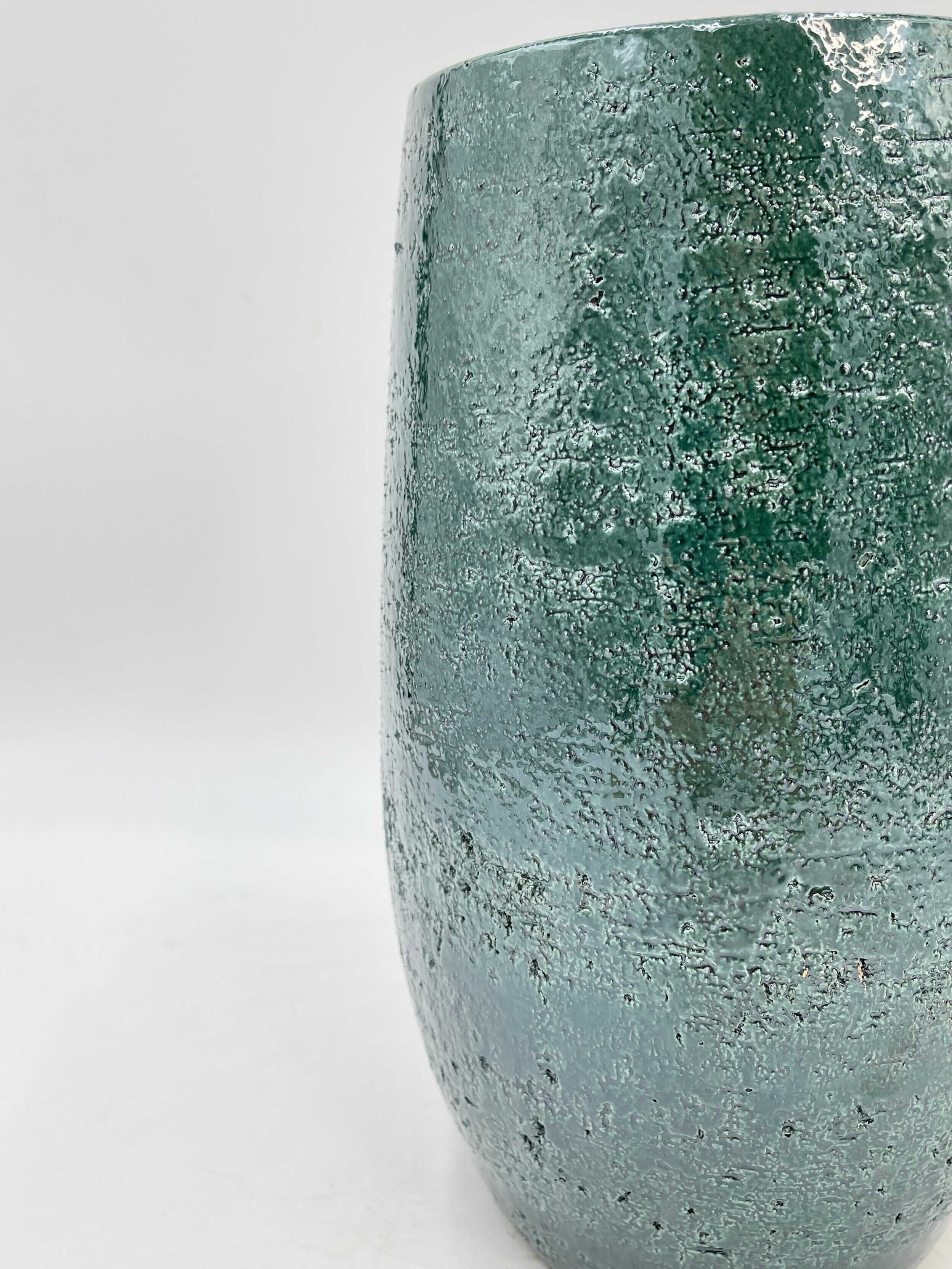 Jolin Ceramic Vase, Green & Blue, H30cm, Indoor Plant Pot