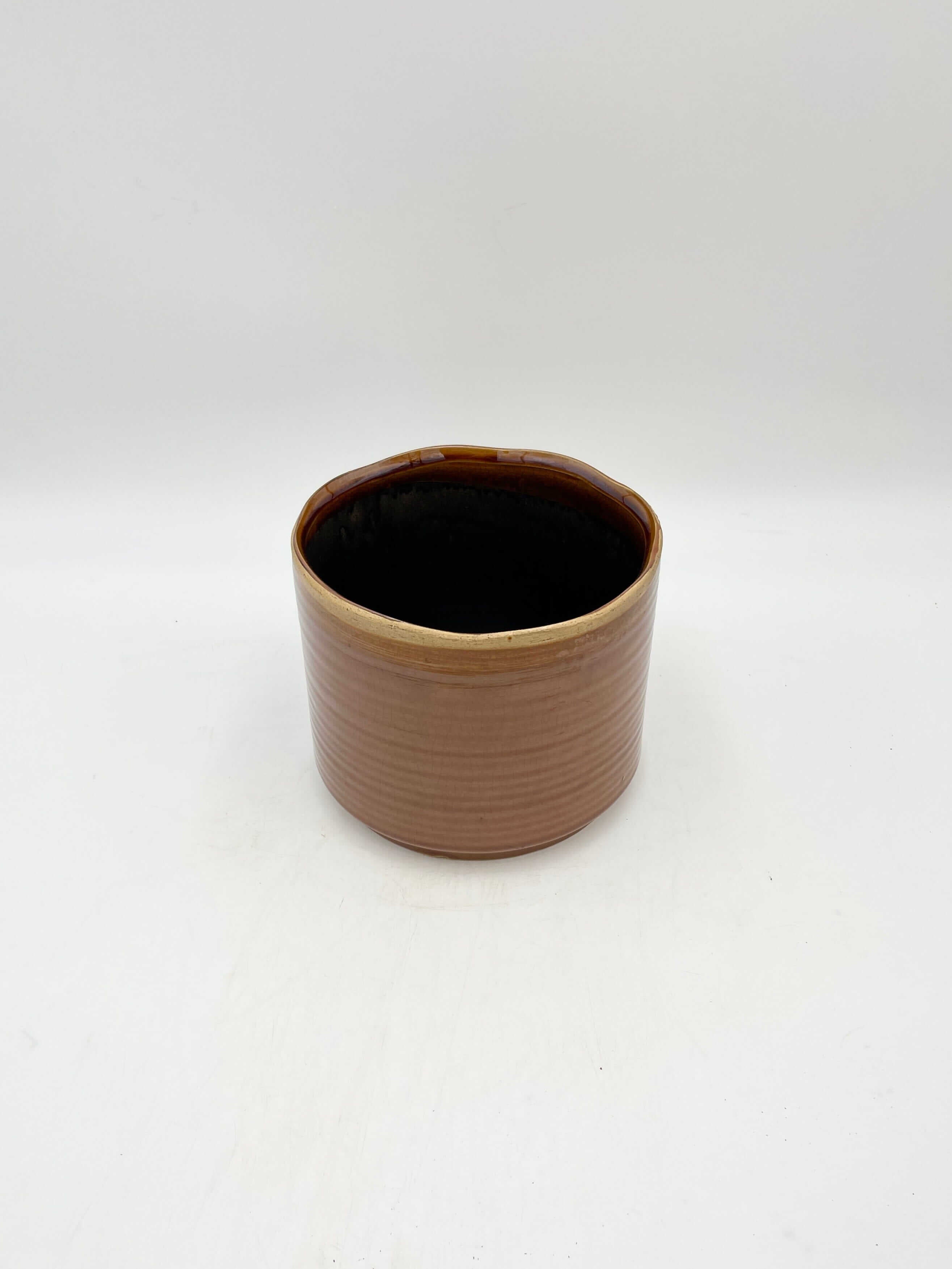 Jordy Ceramic Plant Pots, Caramel, Handmade