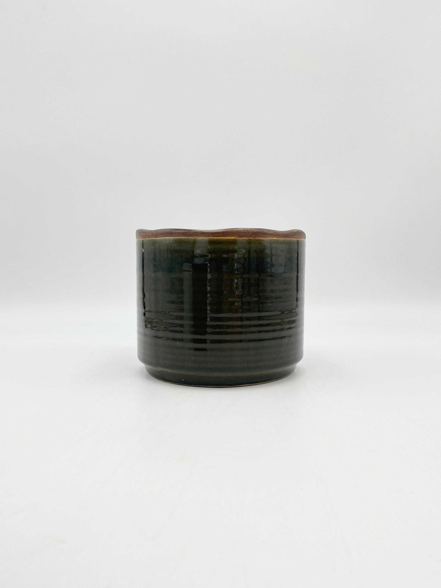 Jordy Ceramic Plant Pots, Handmade, Forest Green