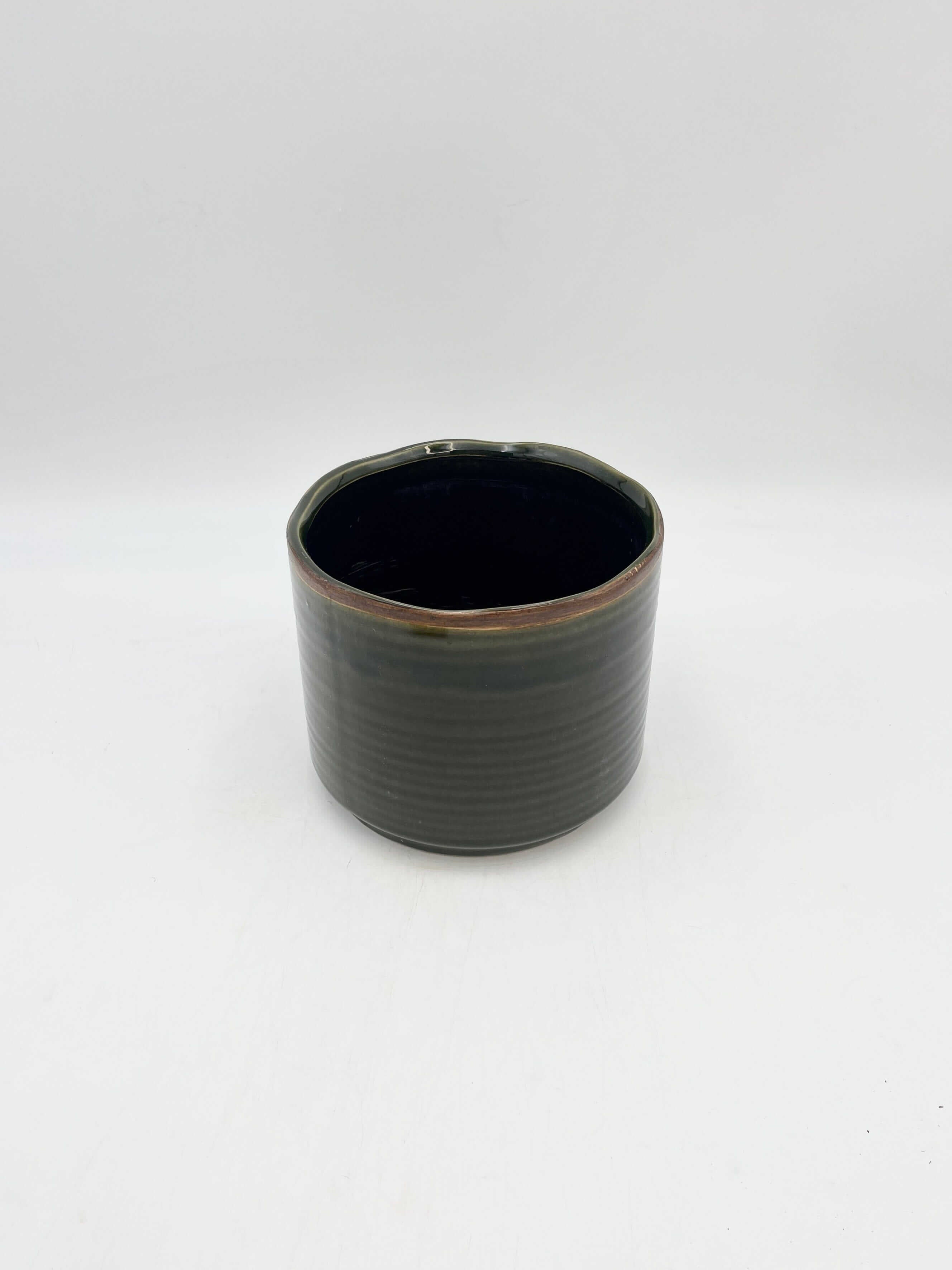 Jordy Ceramic Plant Pots, Handmade, Forest Green