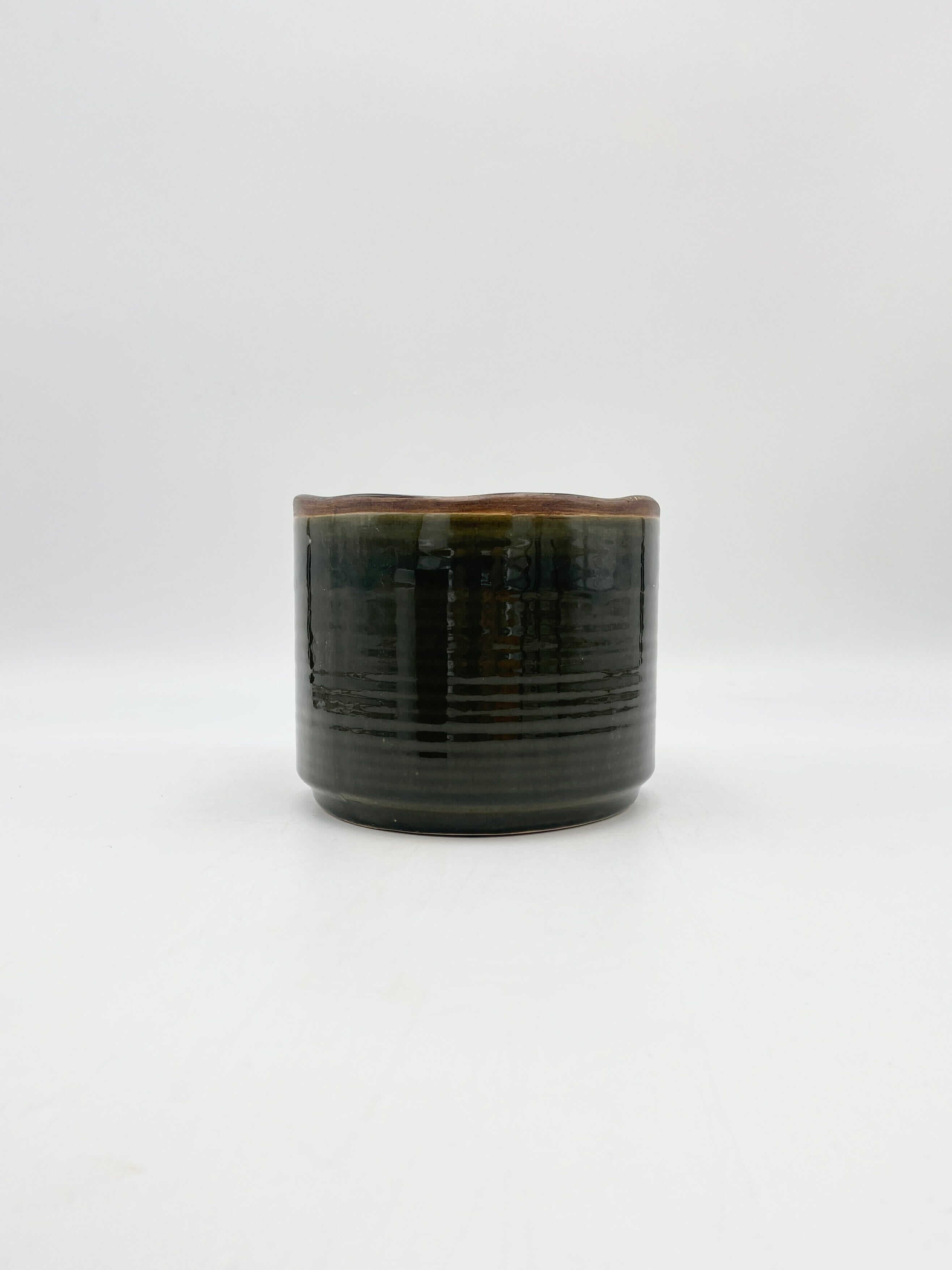 Jordy Ceramic Plant Pots, Handmade, Forest Green