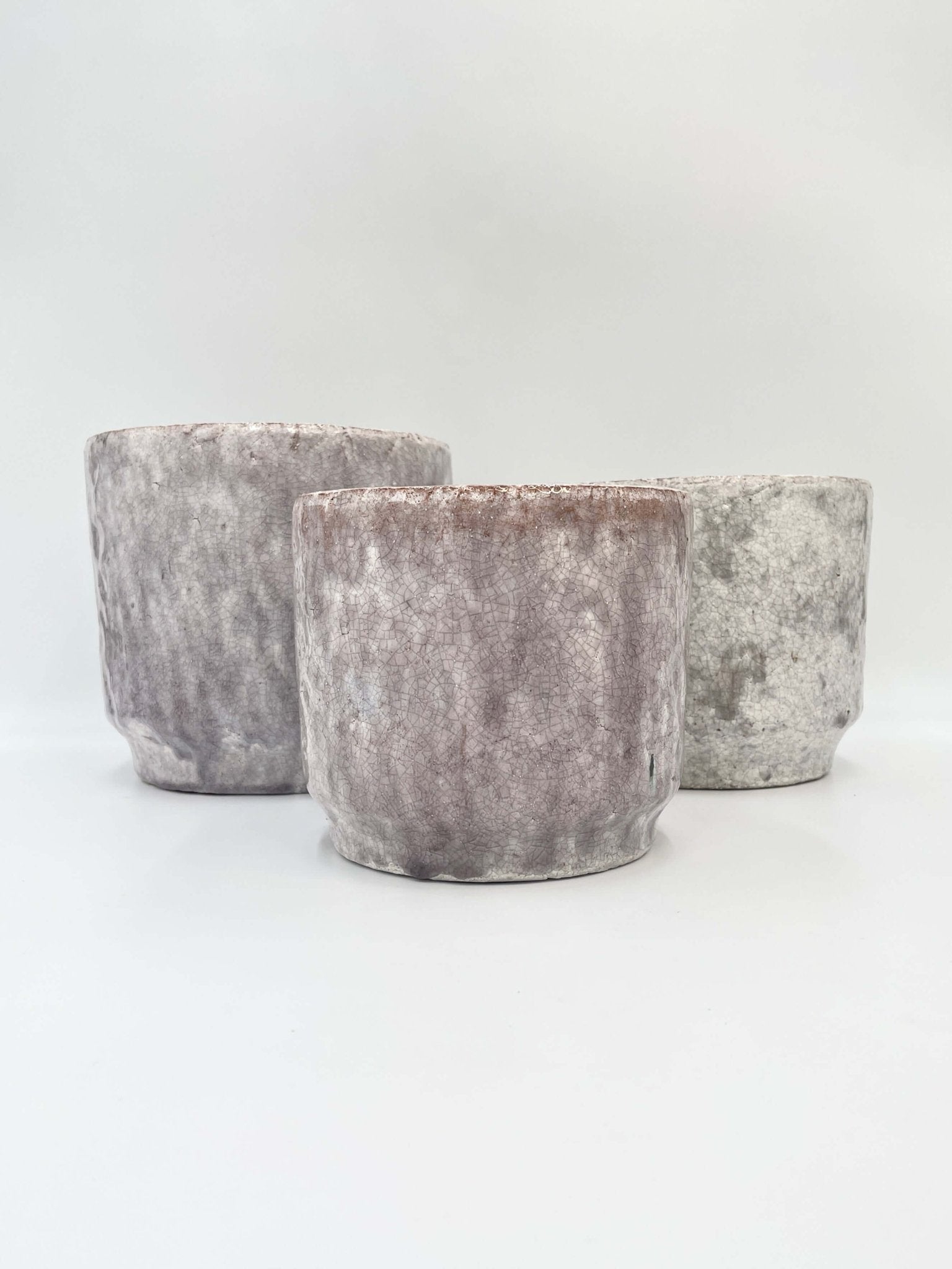 Julian Indoor Ceramic Pots, Lilac, Houseplant Pot in Multiple Sizes