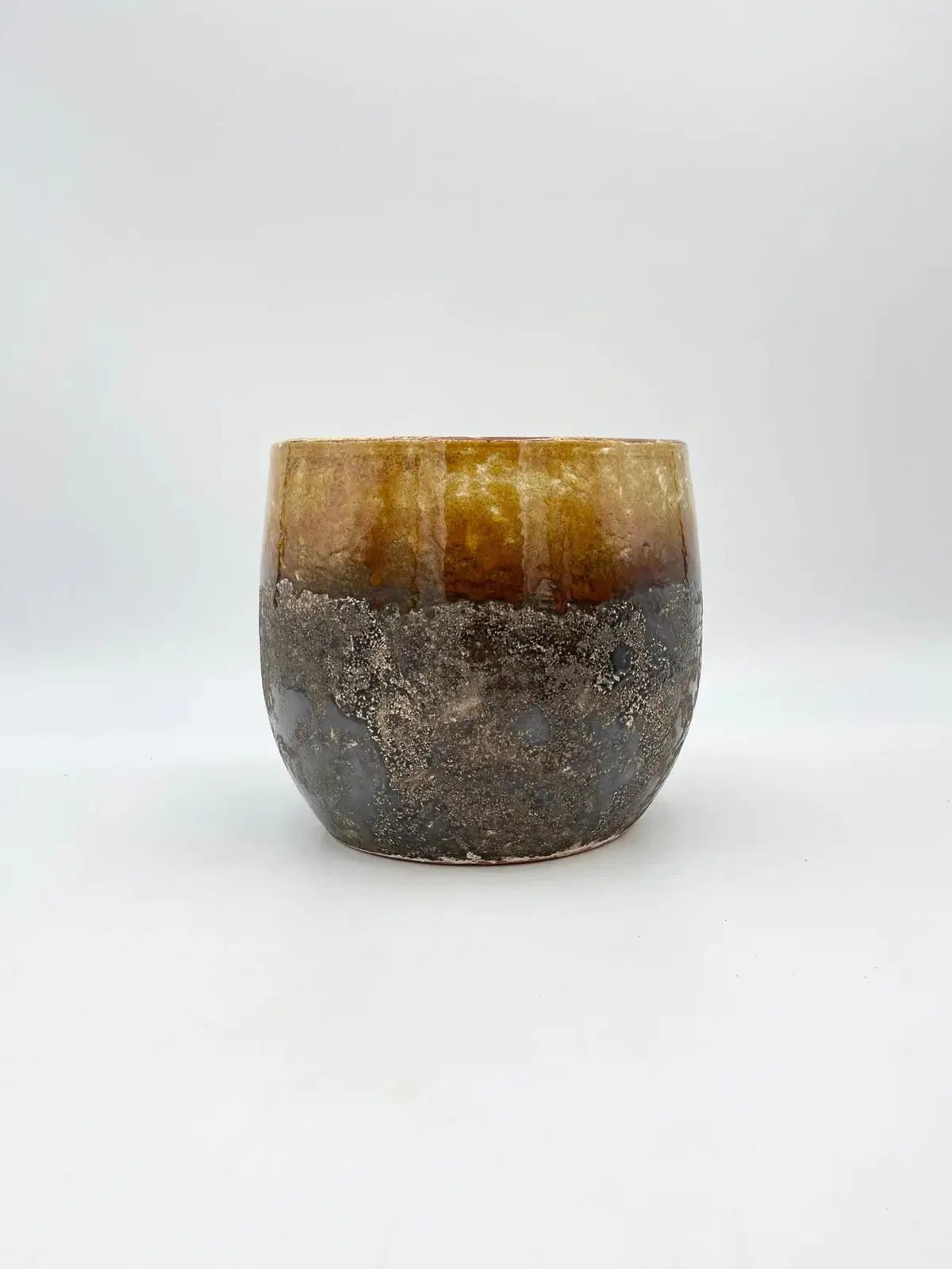 Lindy Ceramic Plant Pots, Ochre Yellow, House Plant Pot in Multiple Sizes