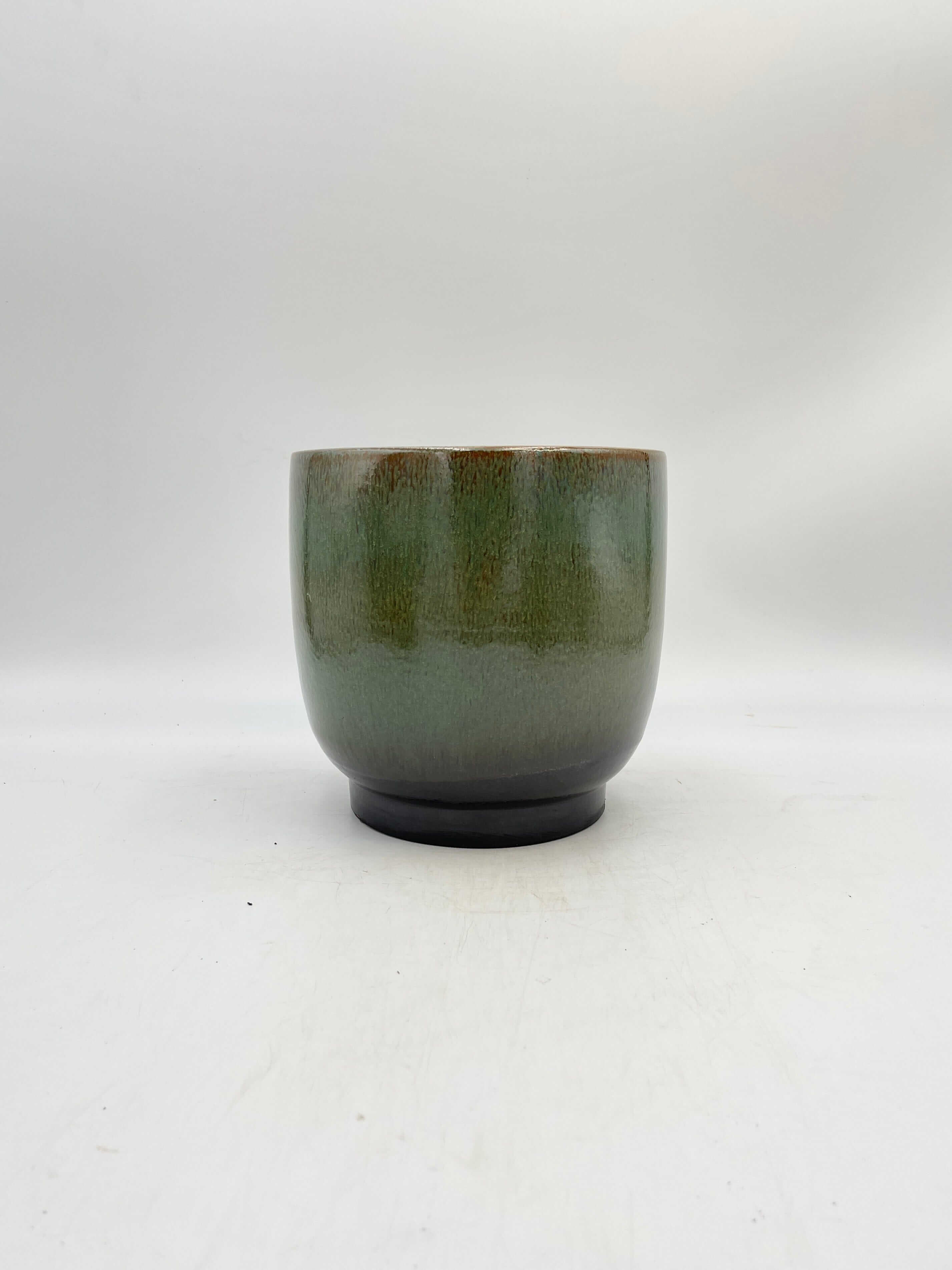 Linn Ceramic Plant Pots, Deep Green, Handmade