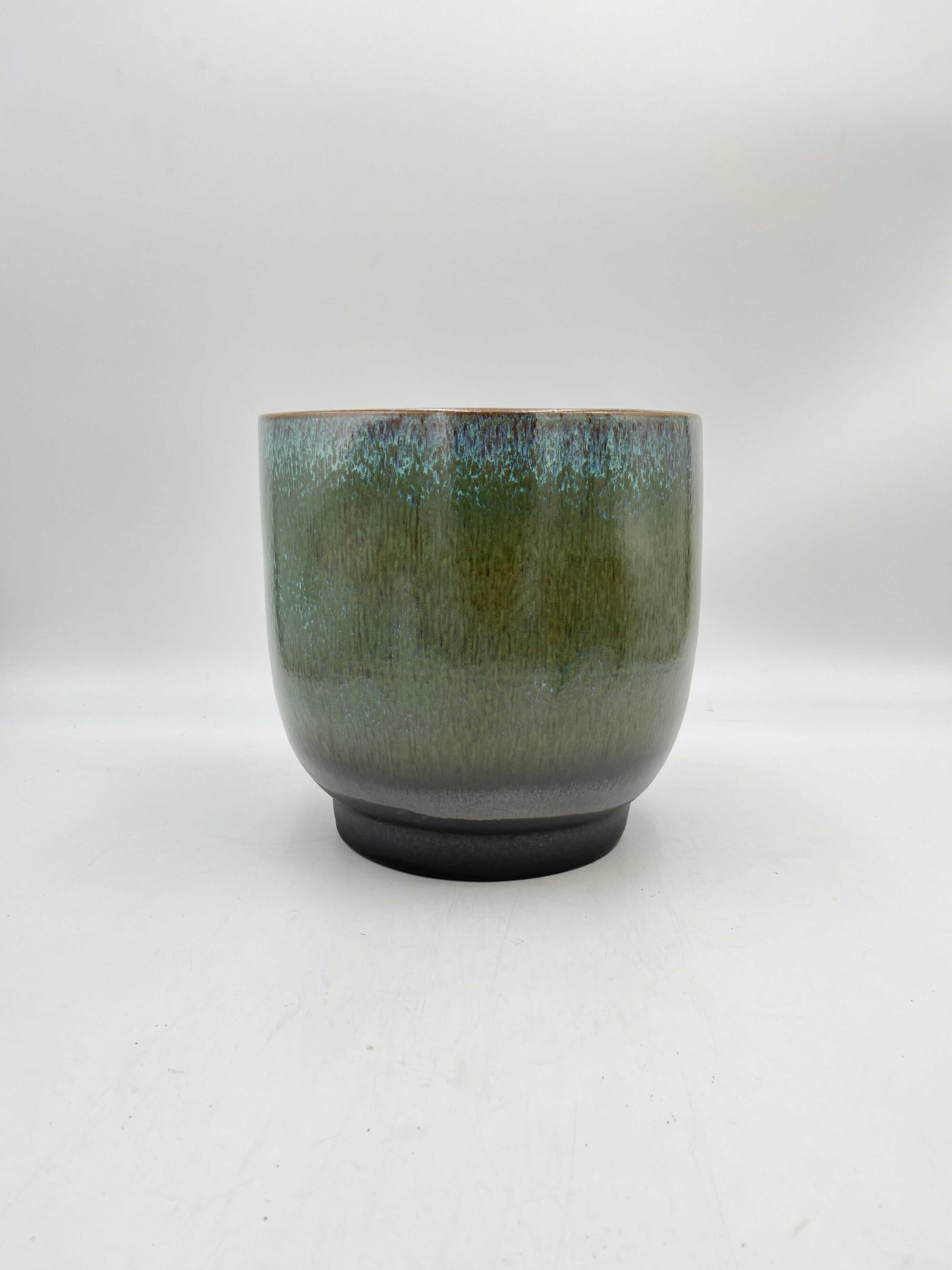 Linn Ceramic Plant Pots, Deep Green, Handmade