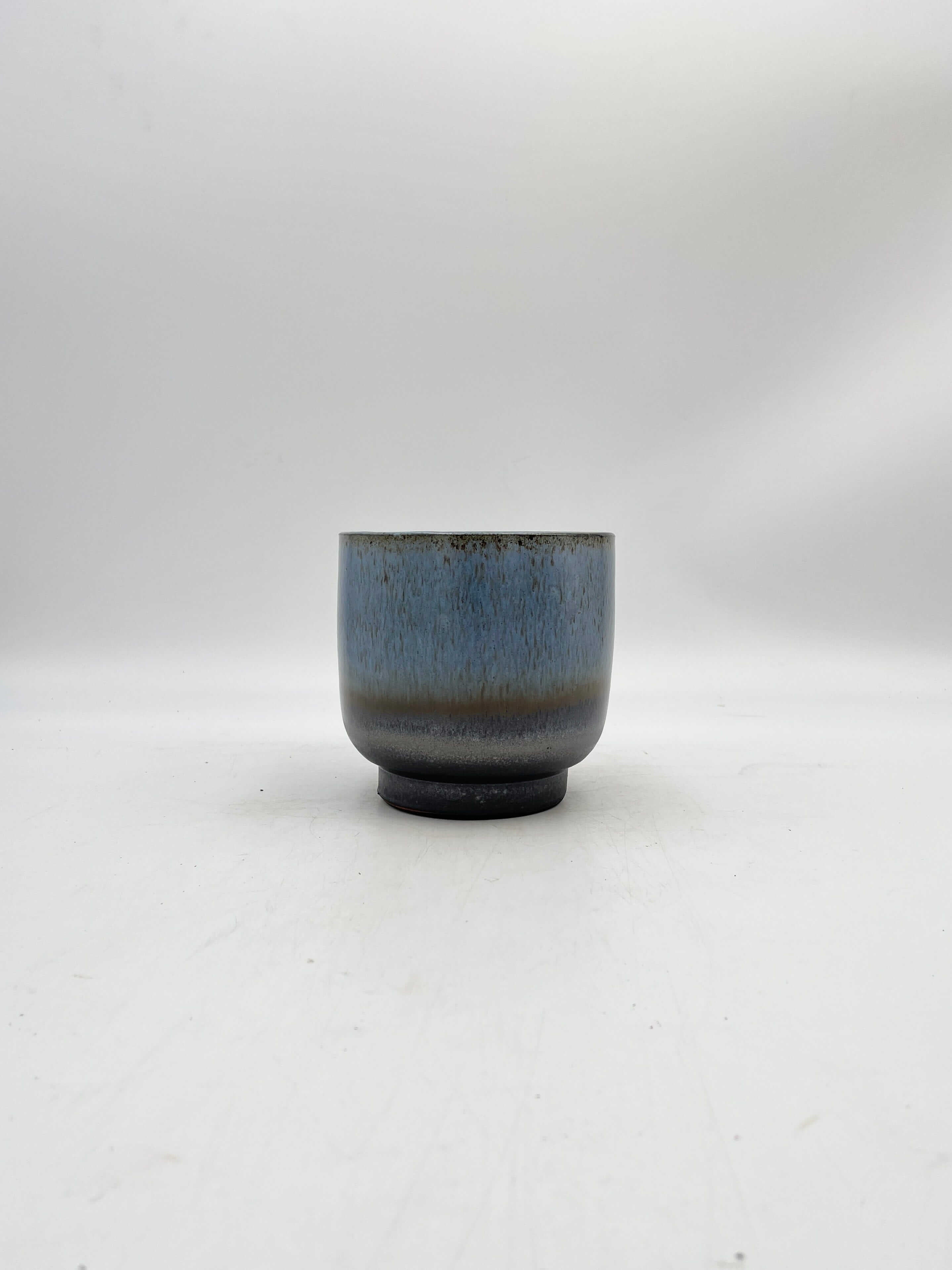 Linn Ceramic Plant Pots, Deep Sea Blue, Handmade