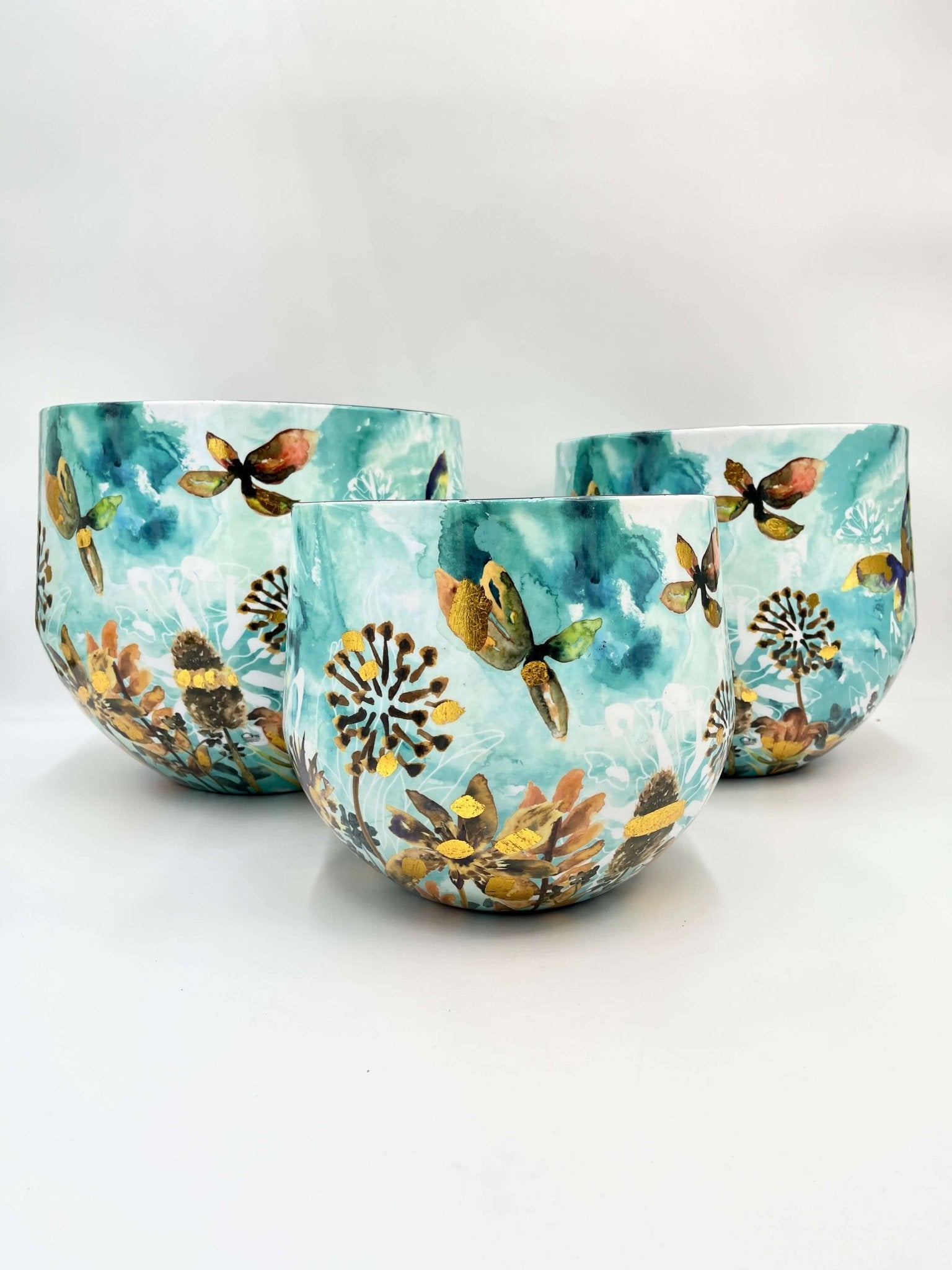 Fresia Metal Plant Pots by Lammie, Designer Plant Pots in Multiple Sizes