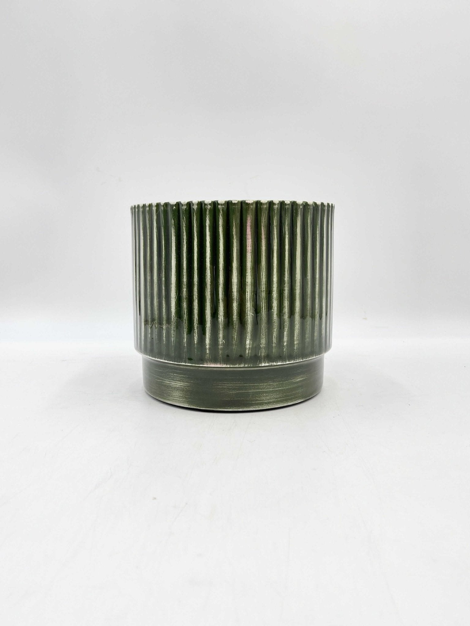 Nella Forest Handmade Metal Pots, Green, Indoor Pot in Multiple Sizes