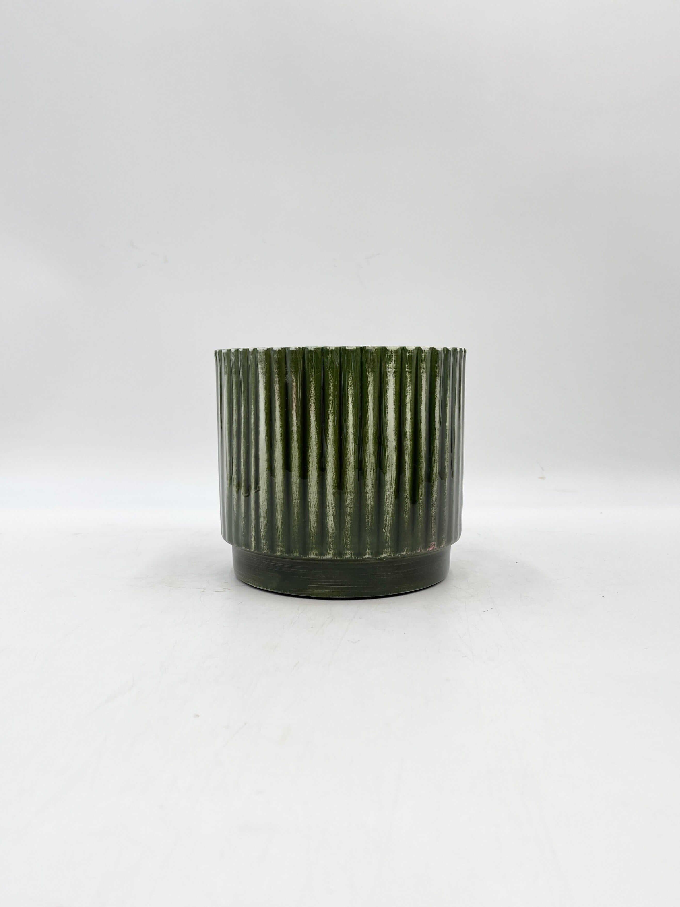 Nella Forest Handmade Metal Pots, Green