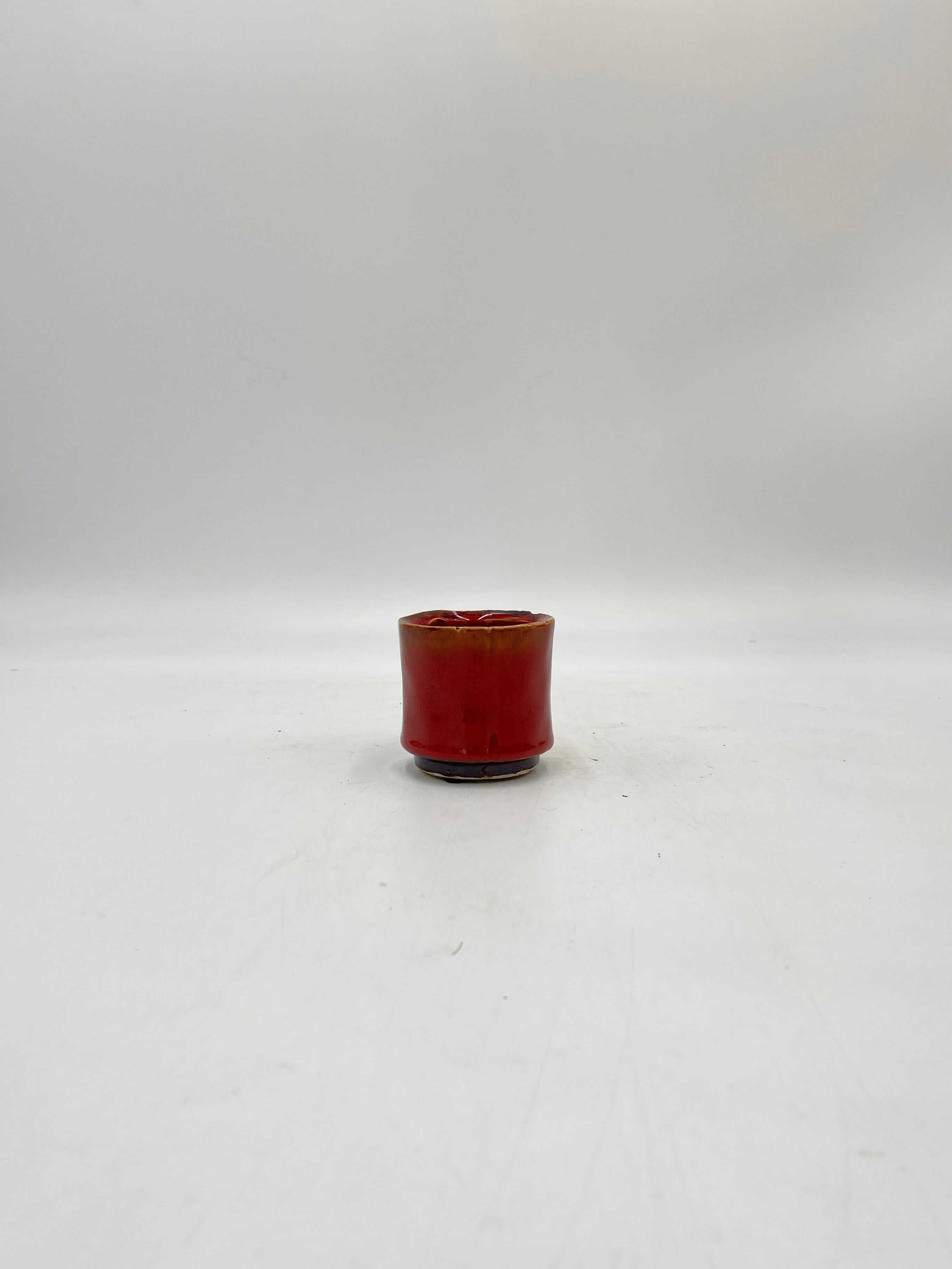 Nolan Ceramic Plant Pots, Red, House Plant Pot in Multiple Sizes