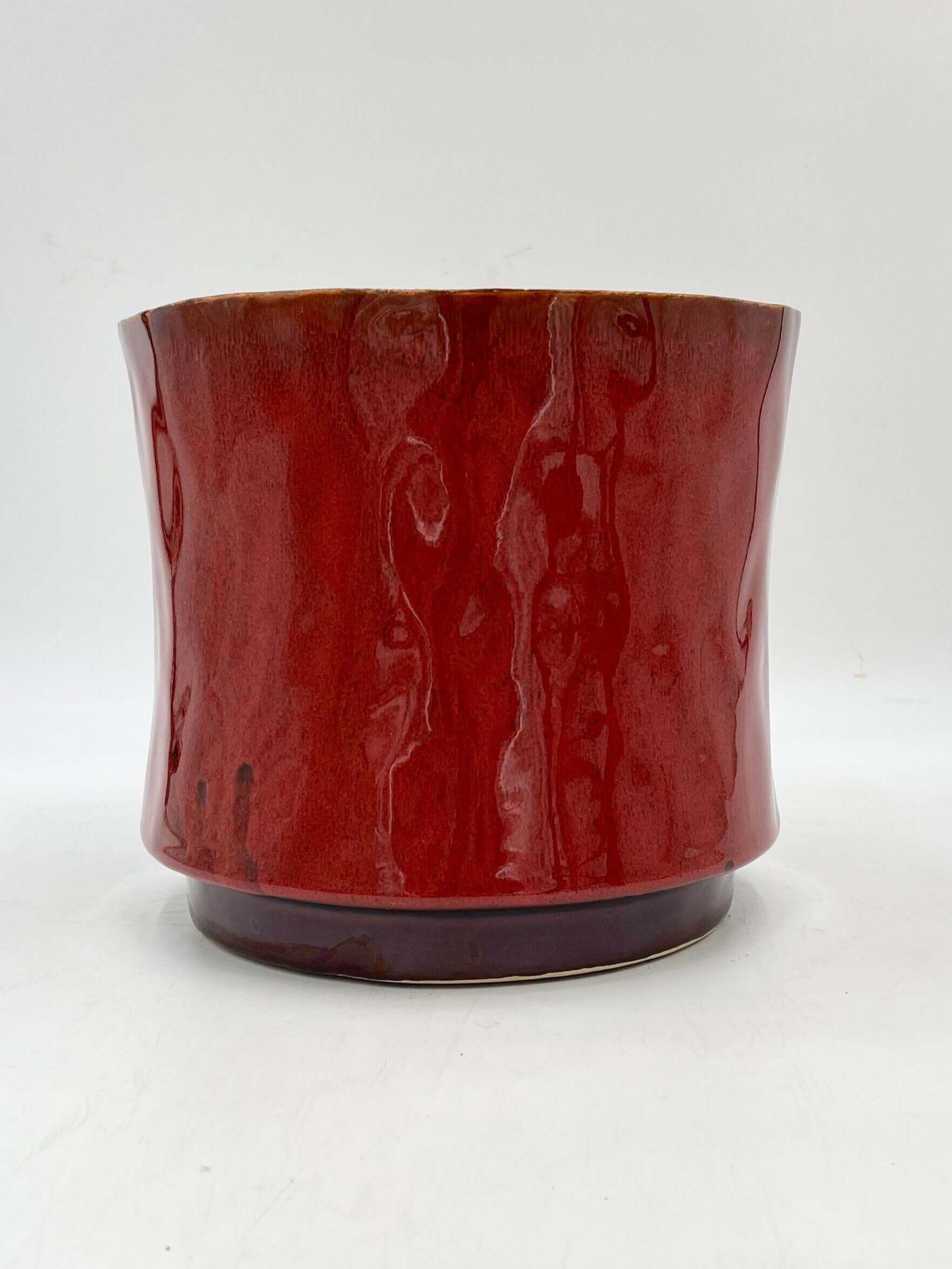 Nolan Ceramic Plant Pots, Red, House Plant Pot in Multiple Sizes