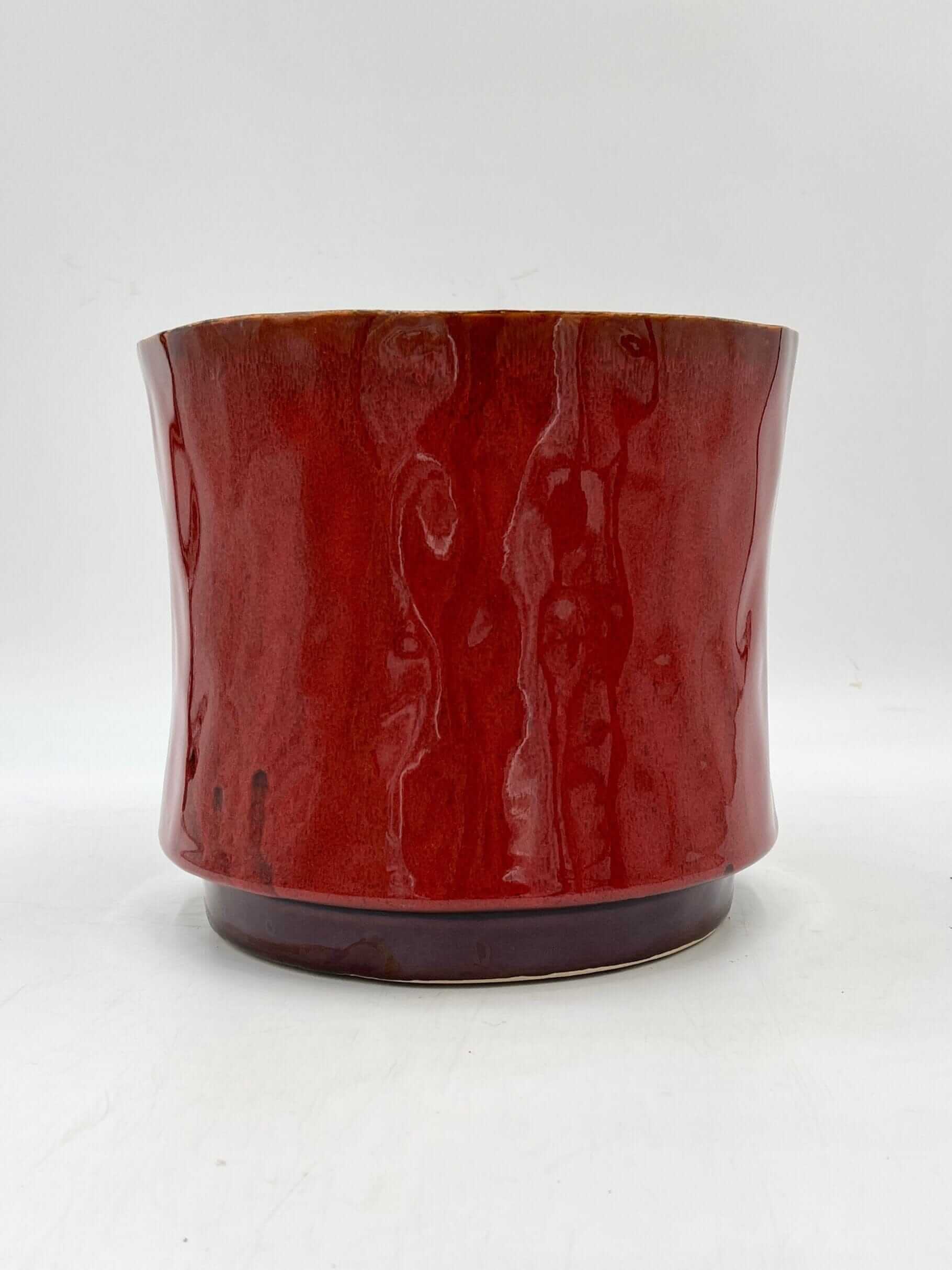 Nolan Ceramic Plant Pots, Red, House Plant Pot in Multiple Sizes