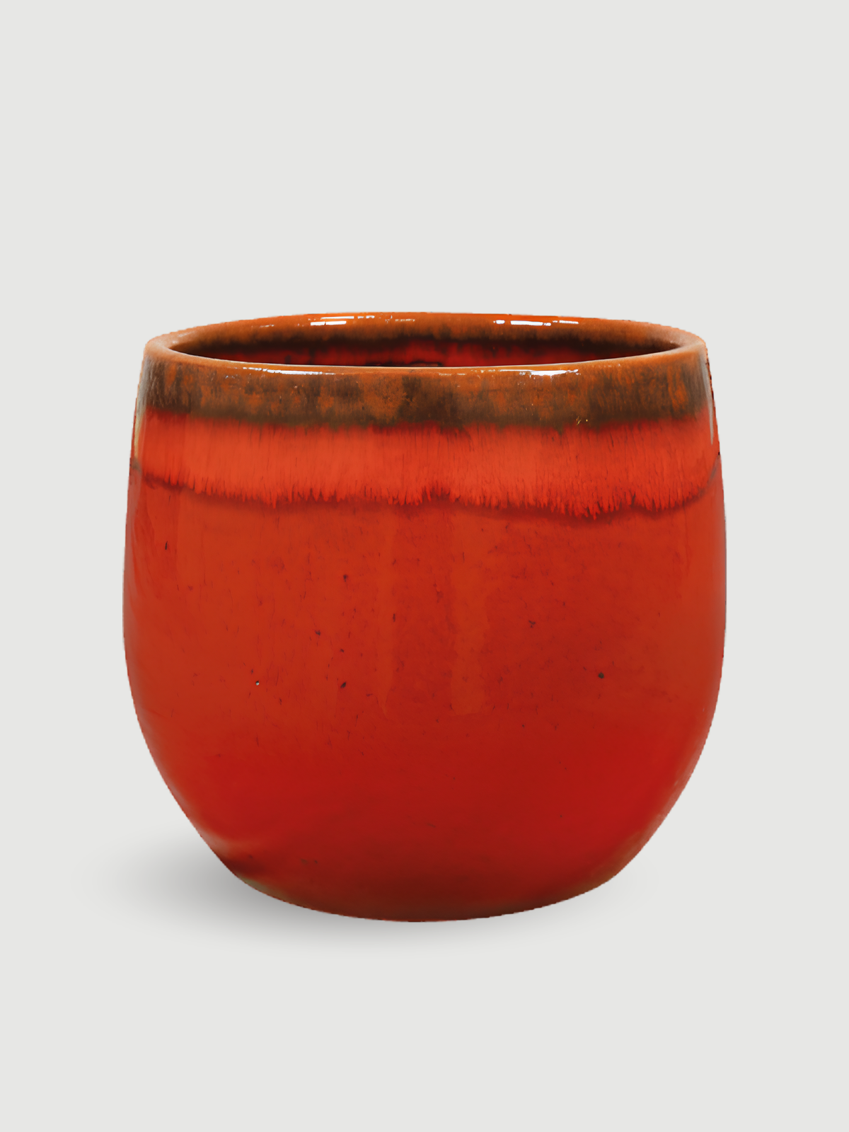 Red Plant Pot Charlotte - Retro Ceramic Plant Pot - Multiple Sizes
