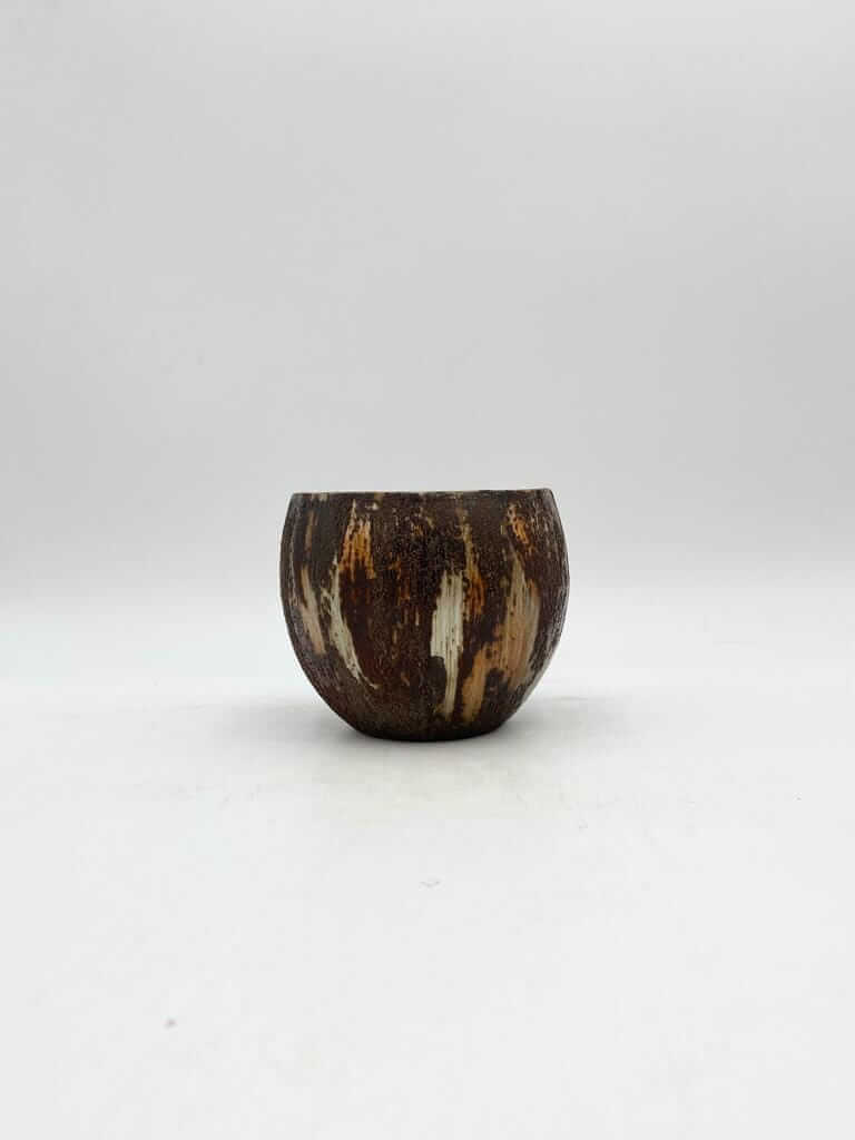 Roel Handmade Ceramic Indoor Pot, Rust Brown, D14cm