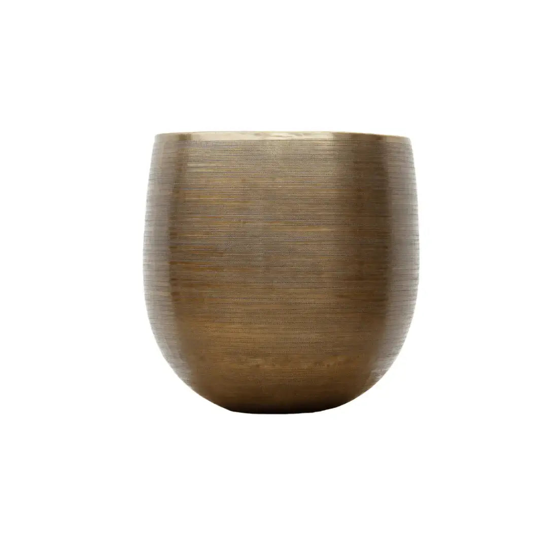 Large Plant Pot Rowen - Gold Metal - Multiple Sizes - Indoor & Outdoor