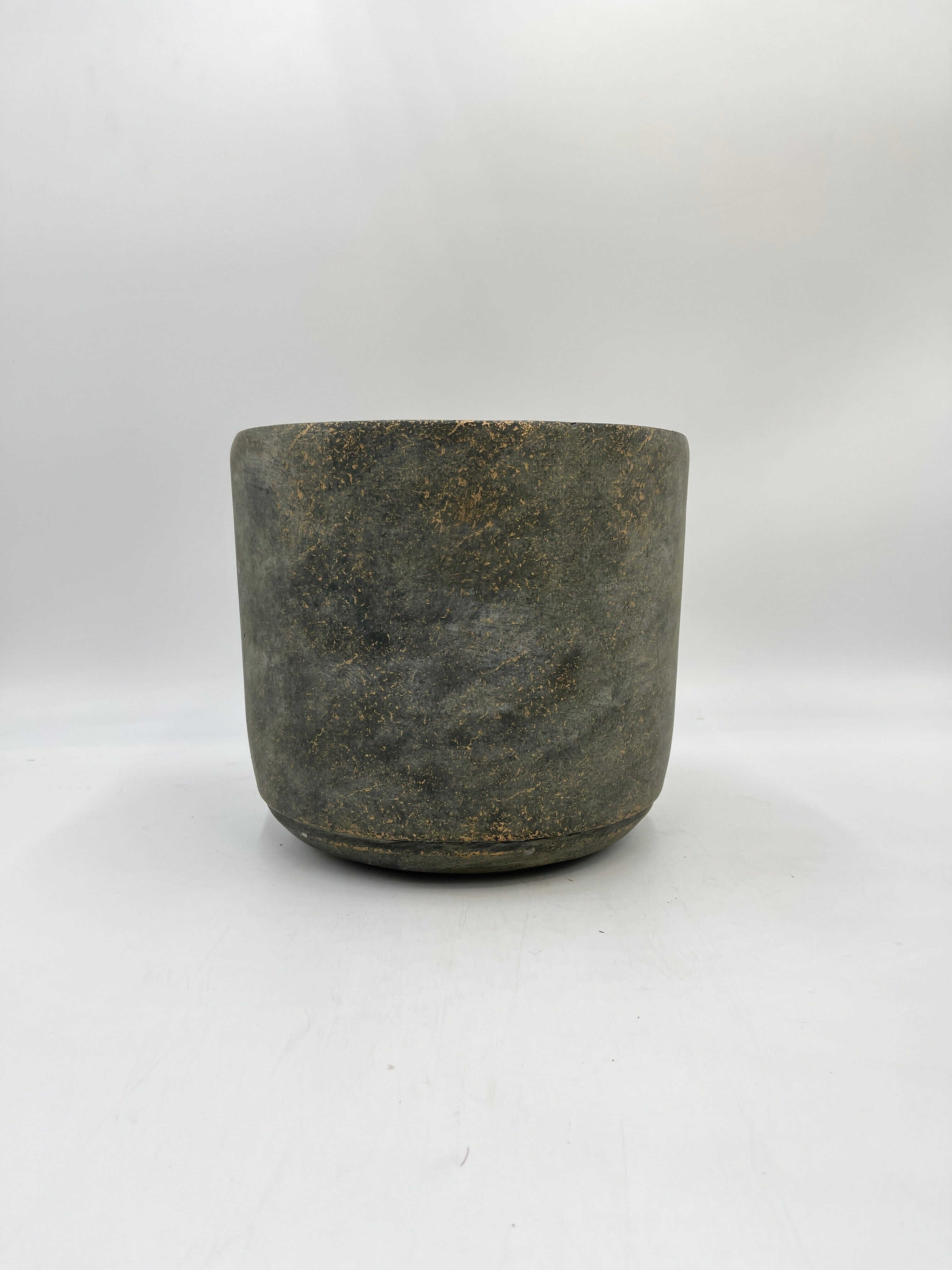 Saar Handmade Cement Plant Pots, Earth Grey