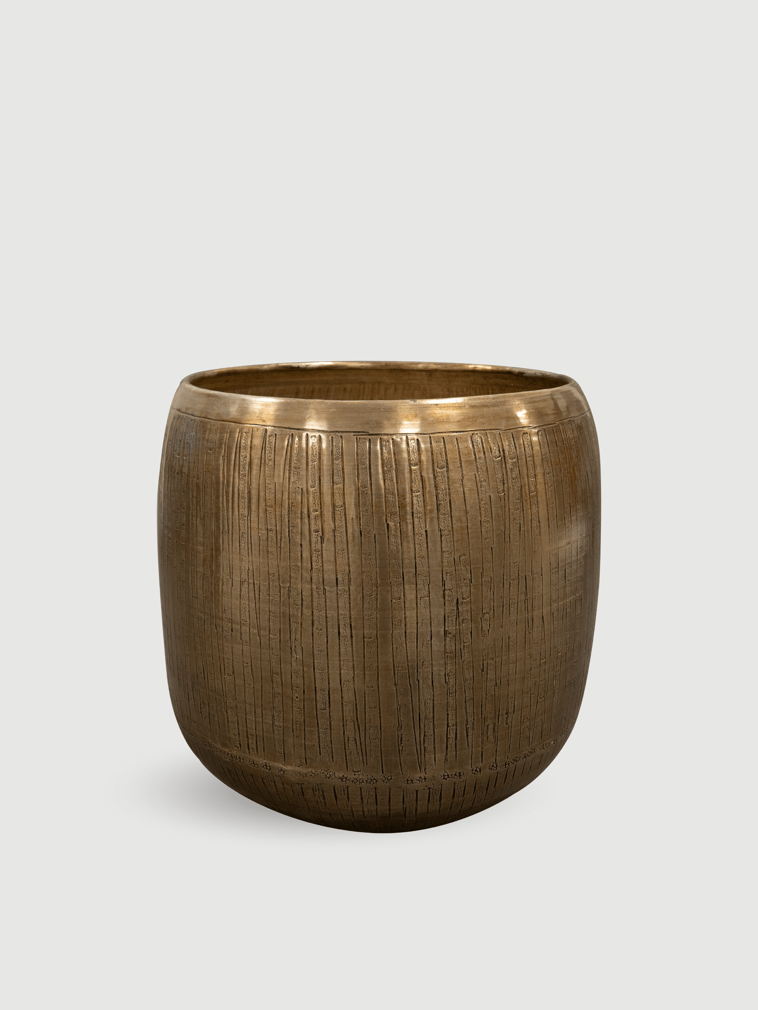 Sabrien Gold Metal Plant Pot, Multiple Sizes