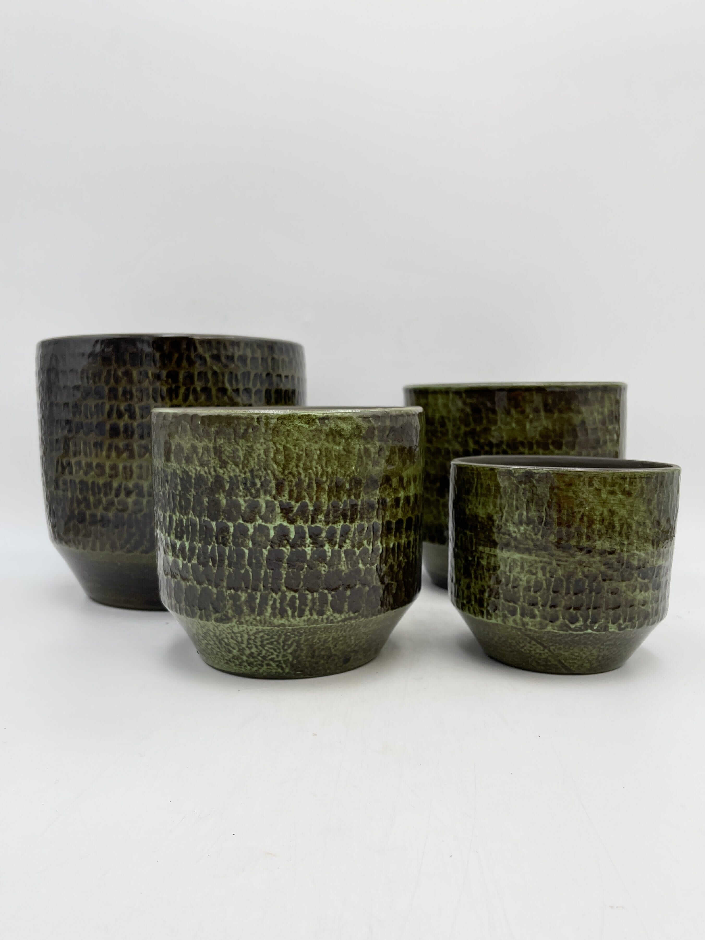 Sanna, Handmade Ceramic Plant Pots, Green, House Plant Pot in Multiple Sizes
