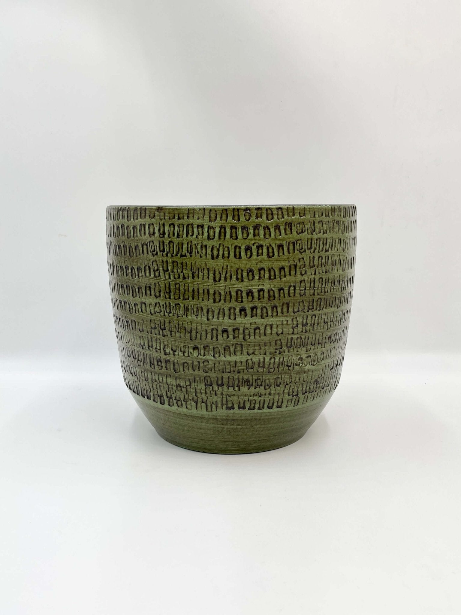 Sanna, Handmade Ceramic Plant Pots, Green, House Plant Pot in Multiple Sizes