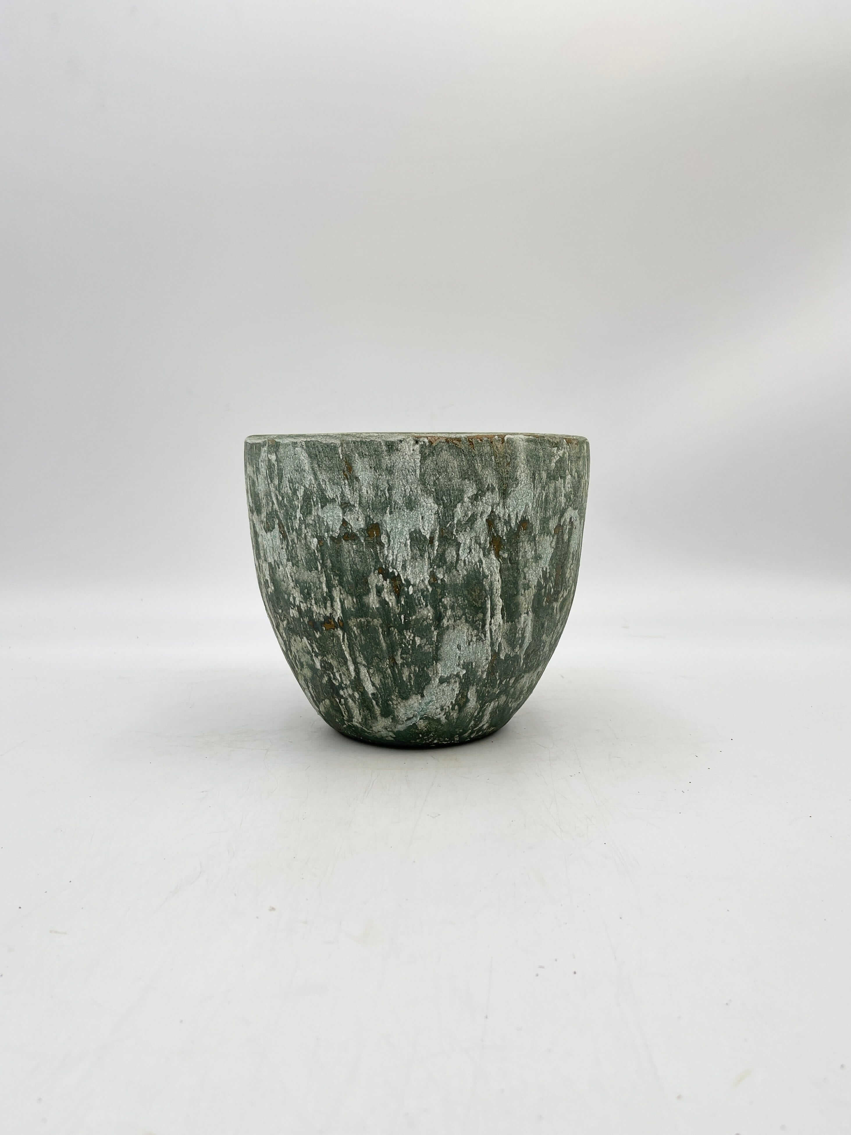 Sem Handmade, Rustic Ceramic Indoor Plant Pots in Multiple Sizes Green