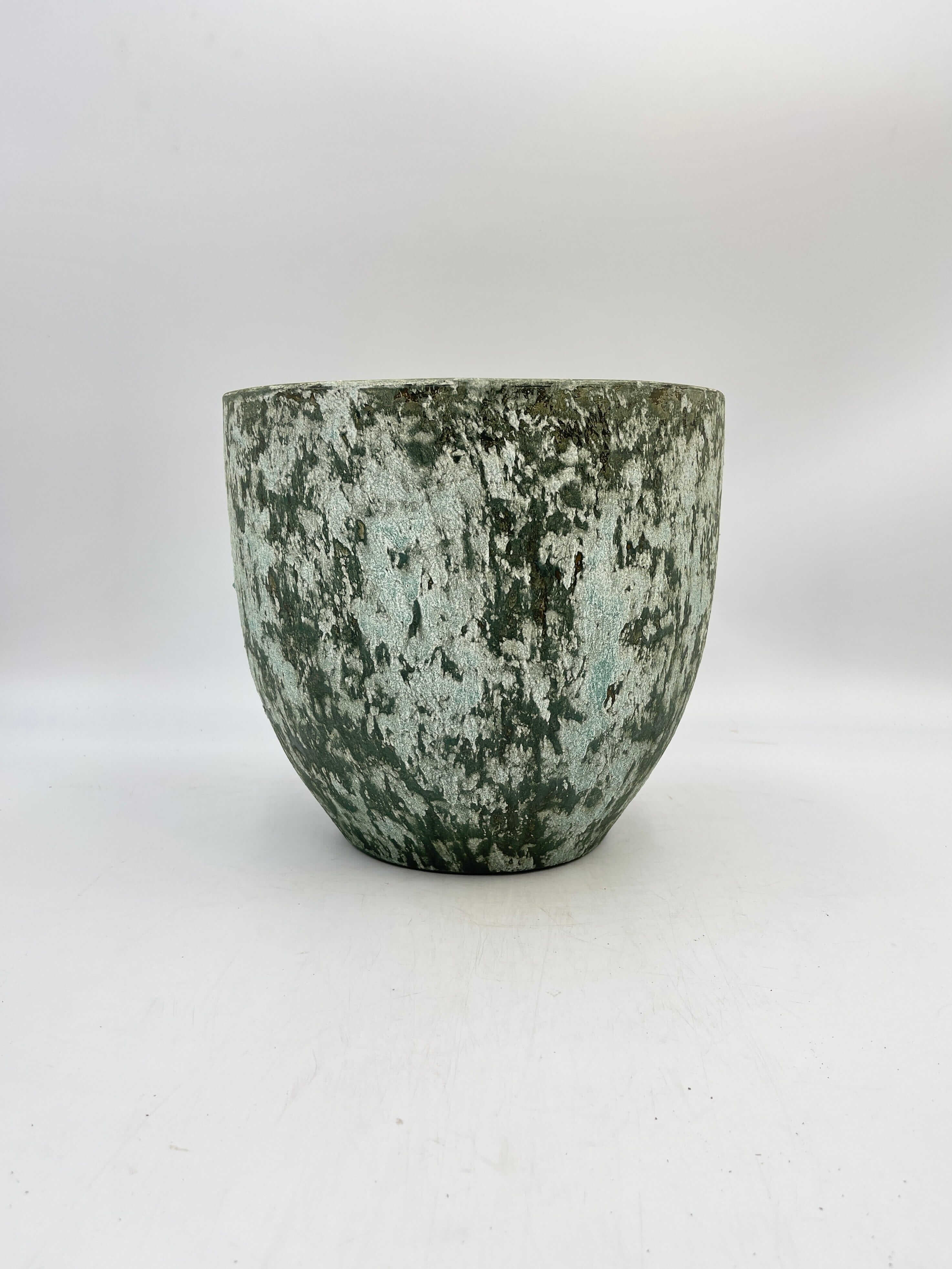 Sem Handmade, Rustic Ceramic Indoor Plant Pots in Multiple Sizes Green