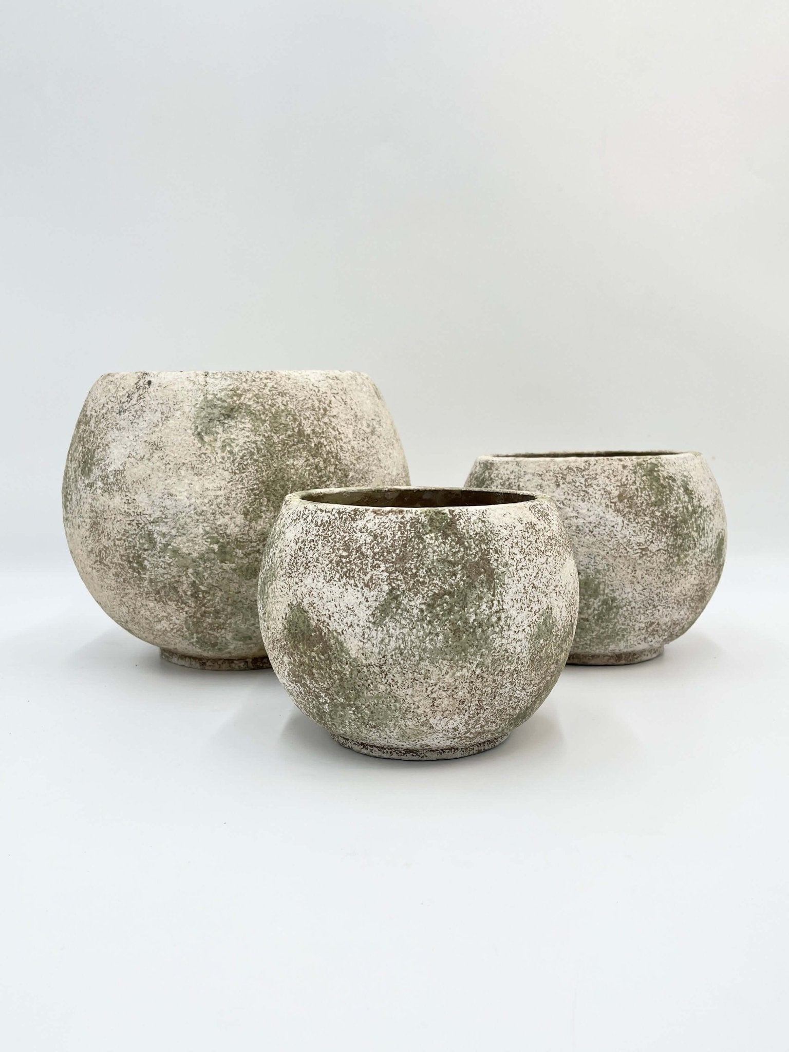 Tommy Ceramic Plant Pot, Light Green & Beige, Multiple Sizes