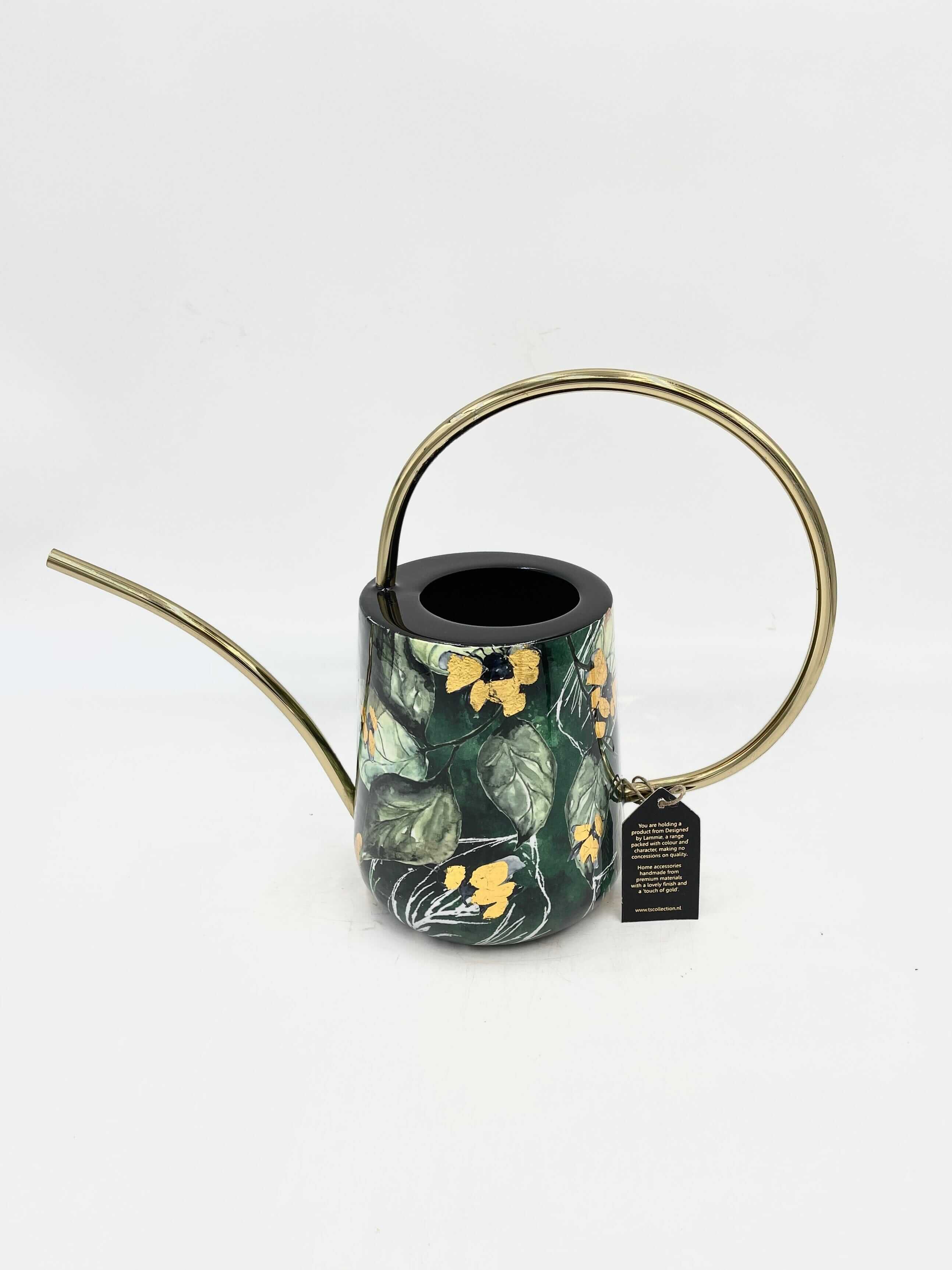 Metal Watering Can by Lammie, Bee green, H38cm, Handmade