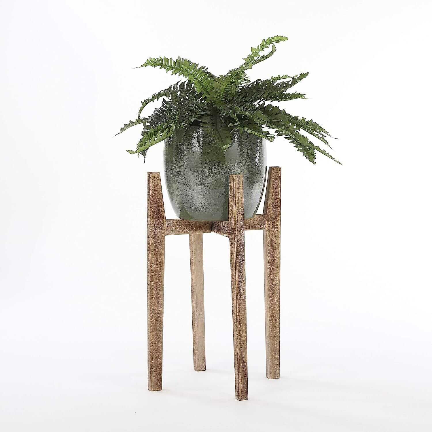 Ascot Wood Plant Stand, Light Brown, H38cm
