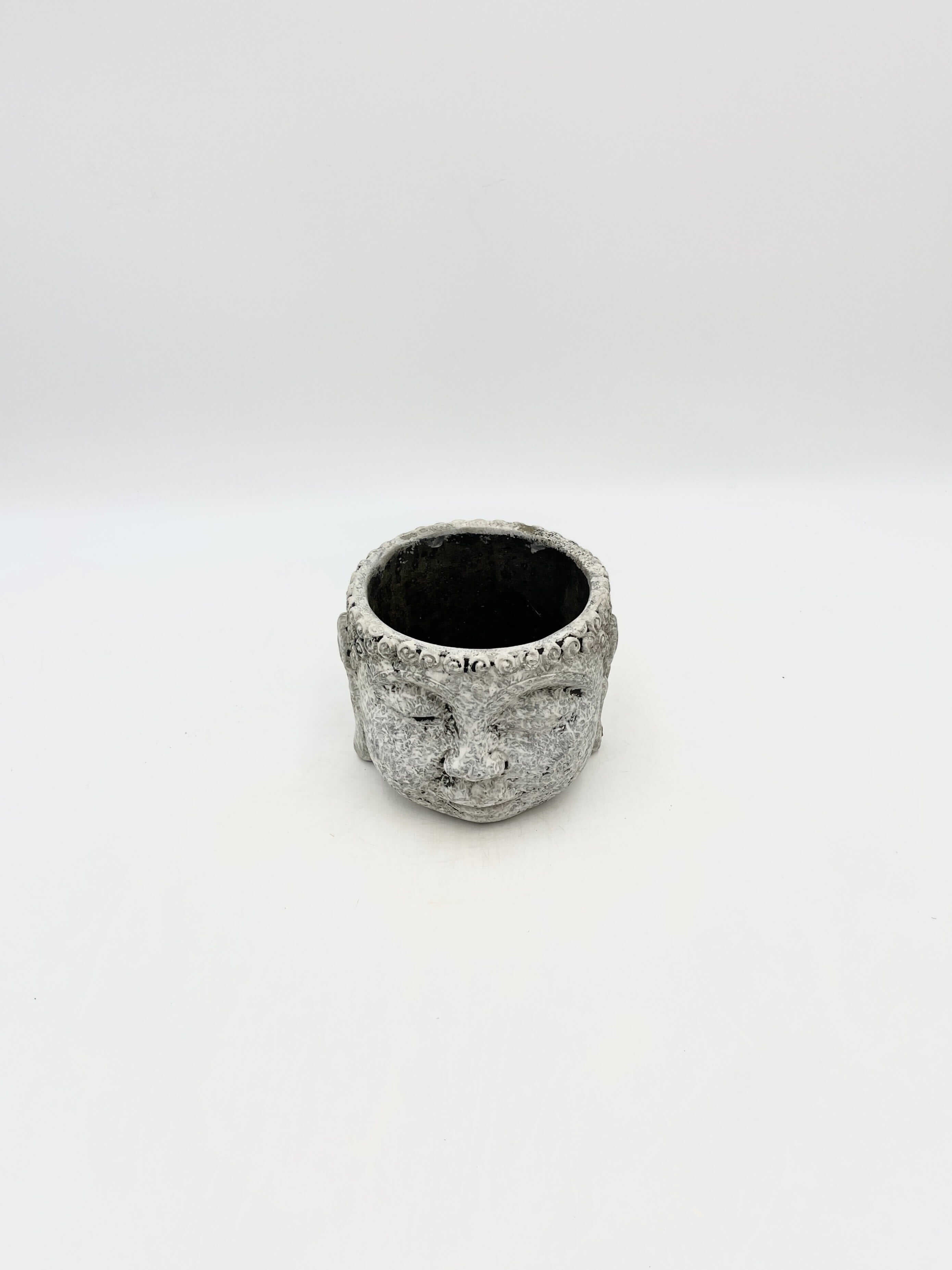 Buddha Grey Indoor Plant Pot, D13cm, Handmade