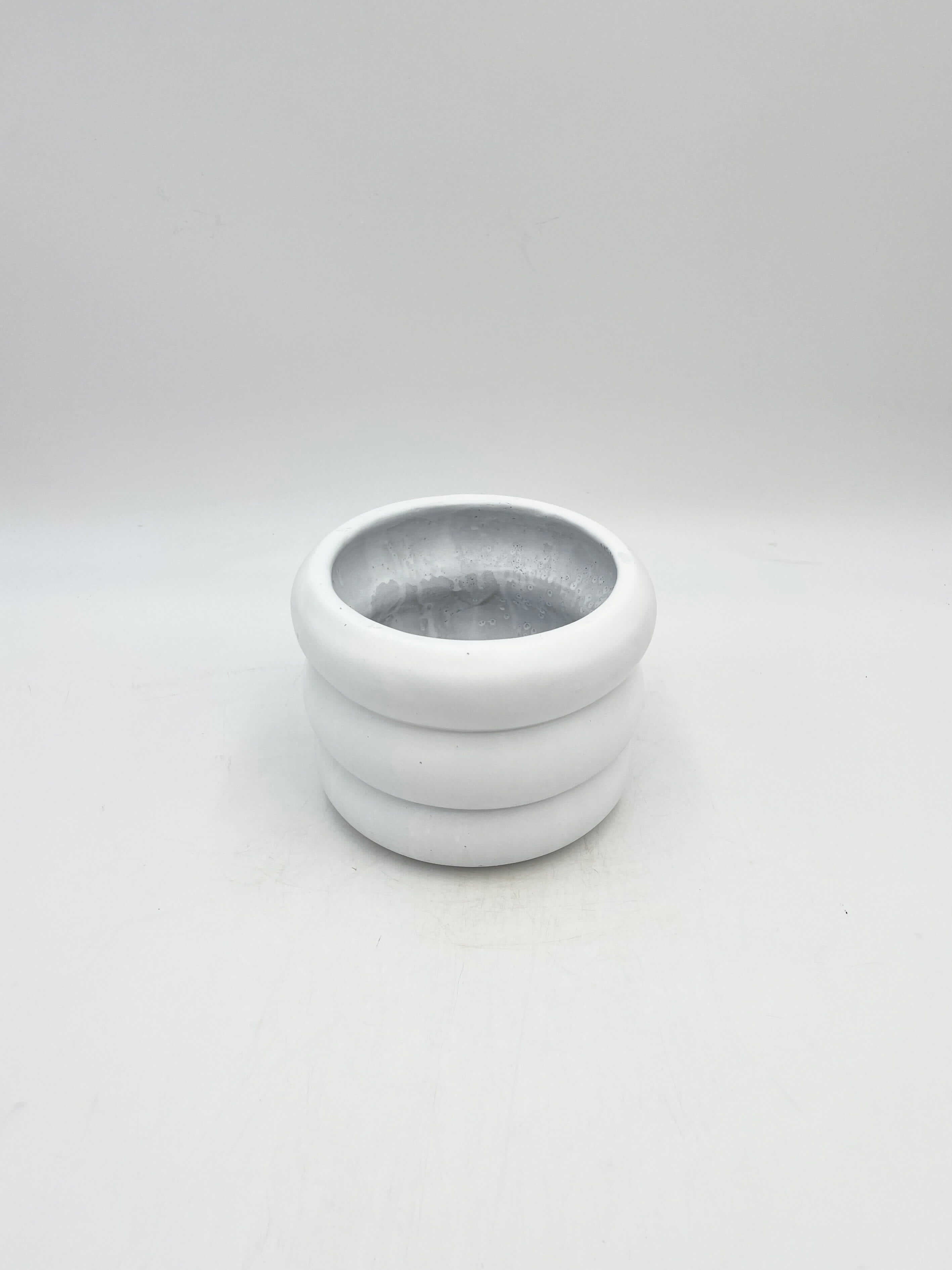 Cellio Cement House Plant Pot, White, D17cm