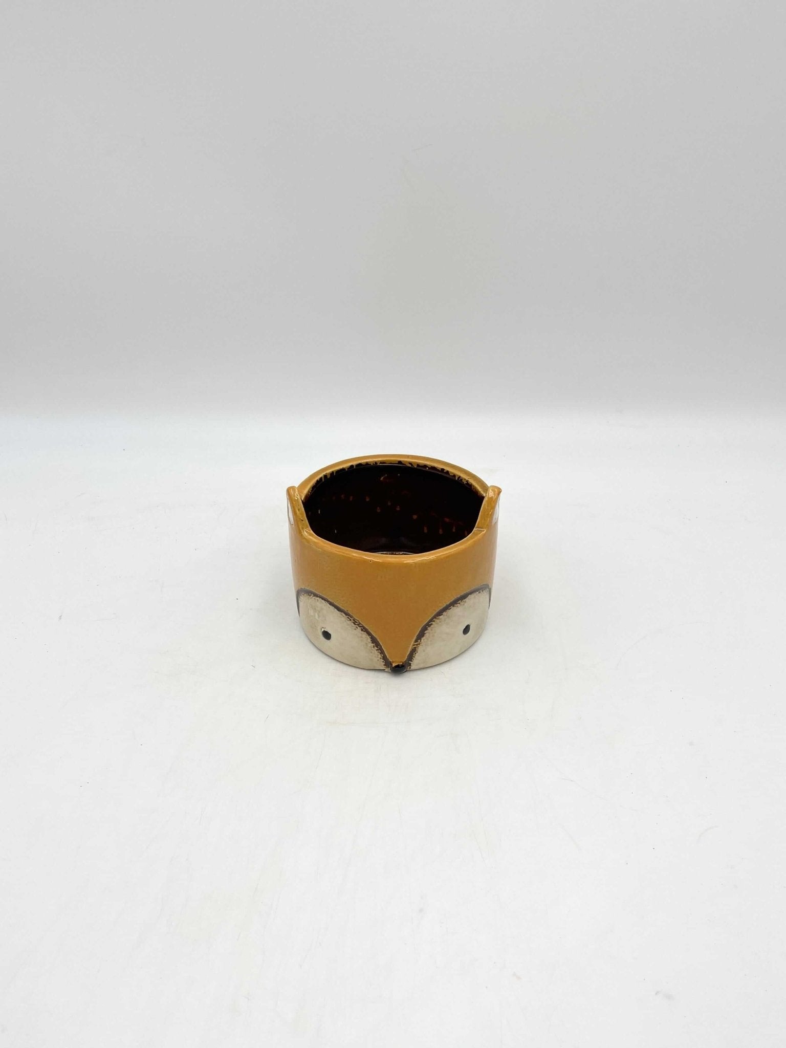 Ceramic Fox Houseplant Pots, D12cm, Handmade
