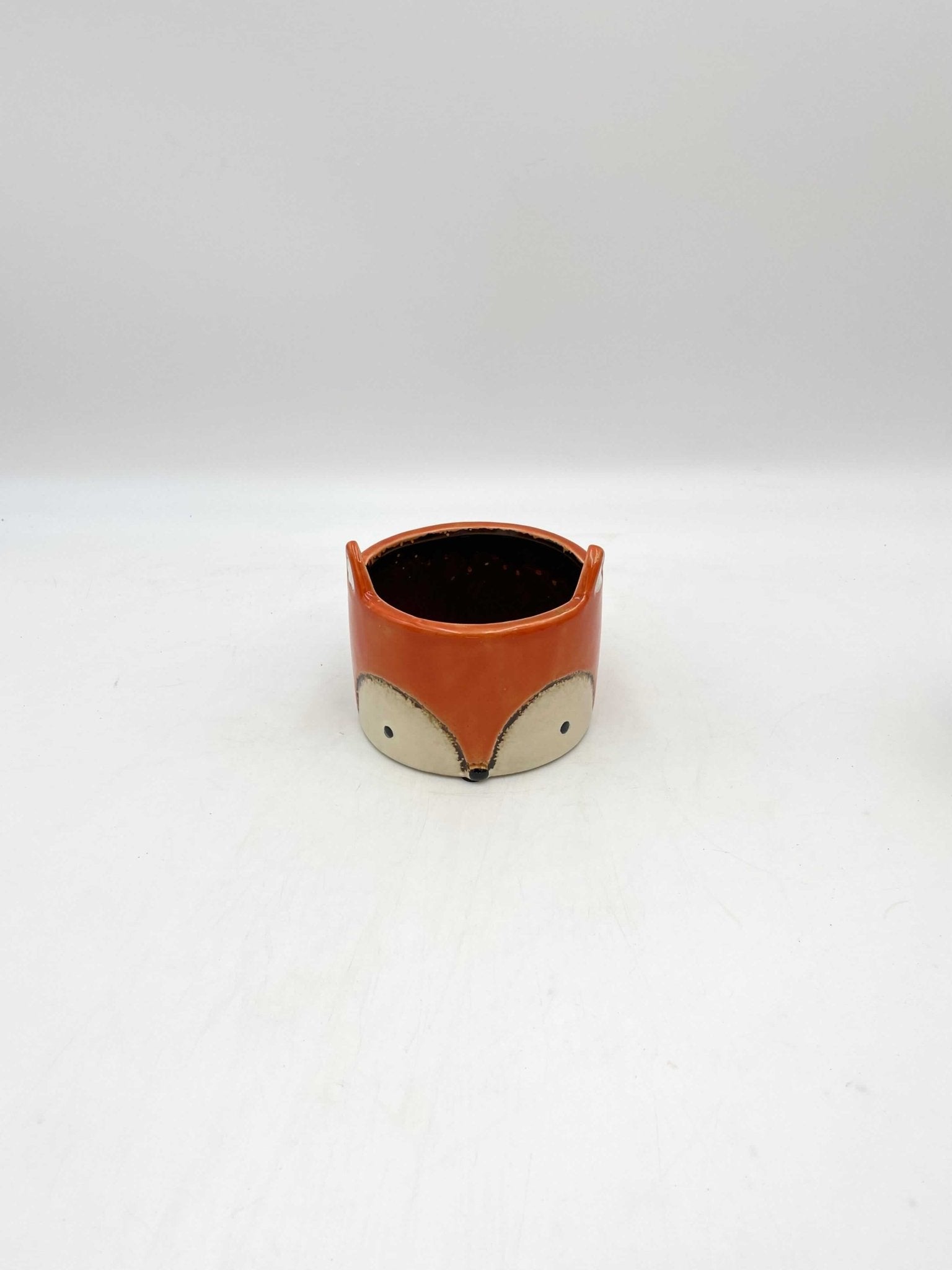 Ceramic Fox Houseplant Pots, D12cm, Handmade