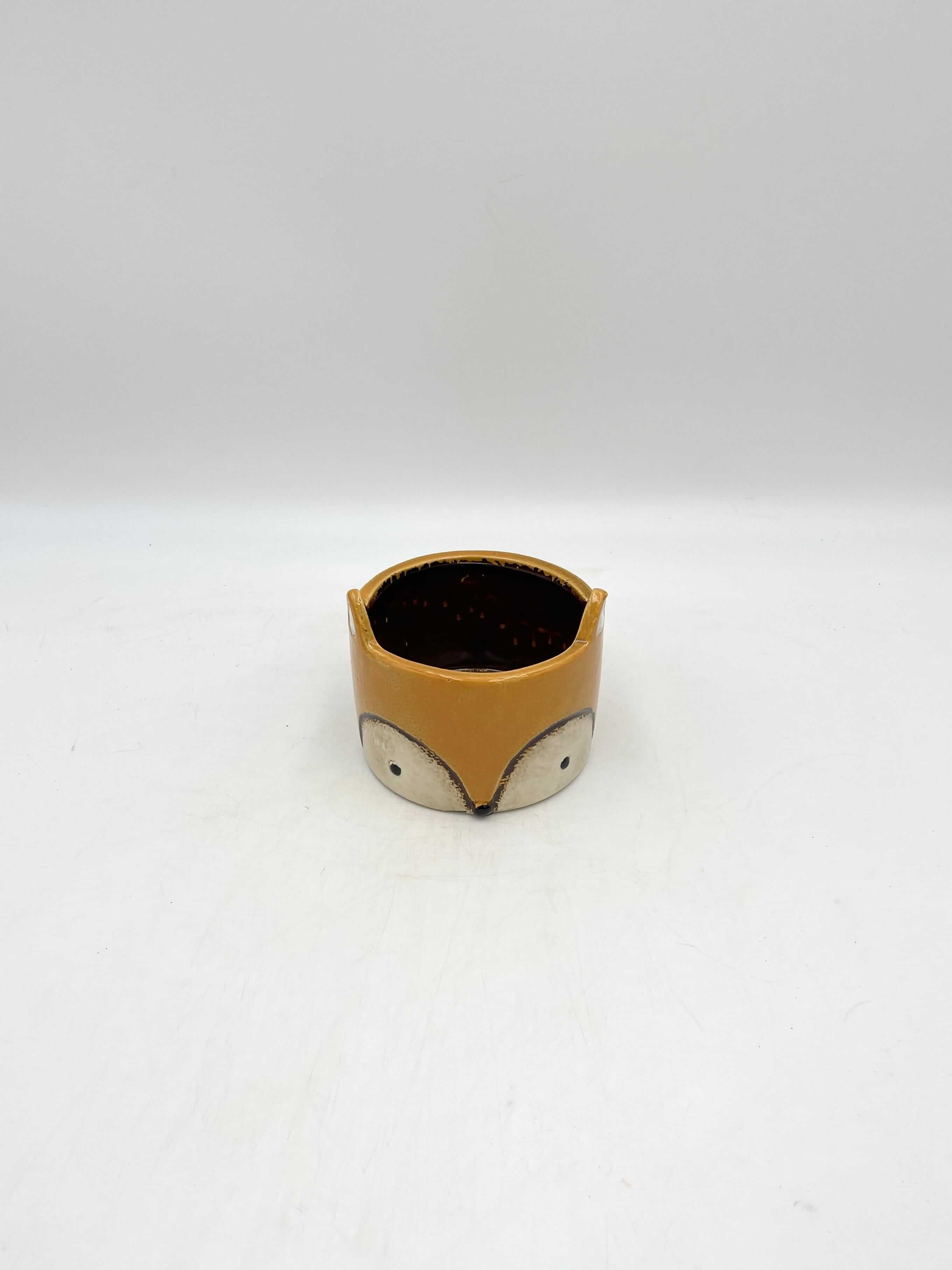 Ceramic Fox Houseplant Pots, D12cm, Handmade