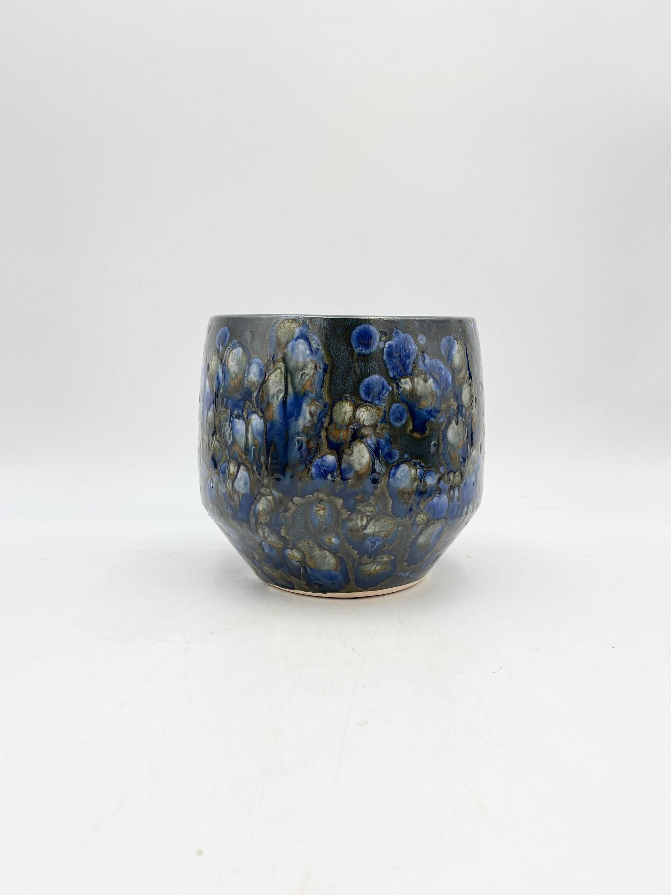 Harris Handmade, Retro Ceramic Pots, Blue, House Plant Pot in Multiple Sizes