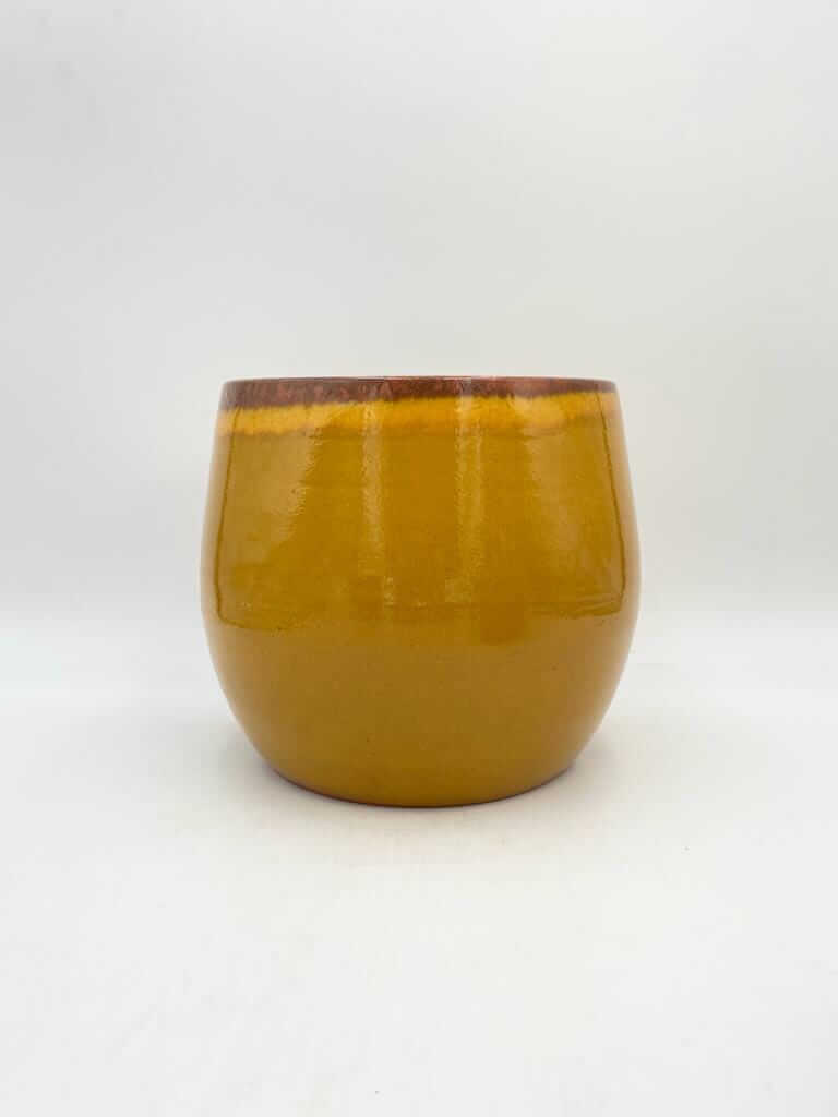 Charlotte Ceramic Plant Pots, Ochre, Handmade