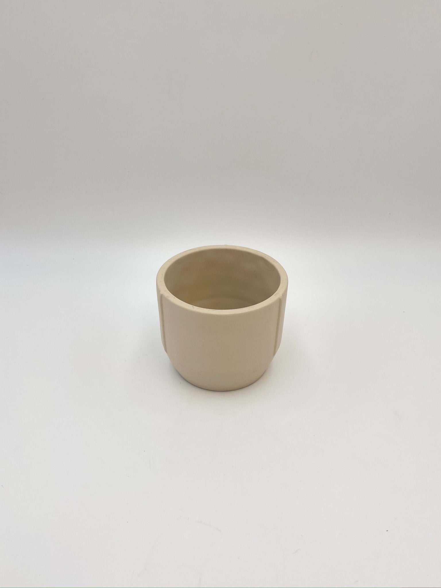 Concrete Plant Pot, Beige, D13cm