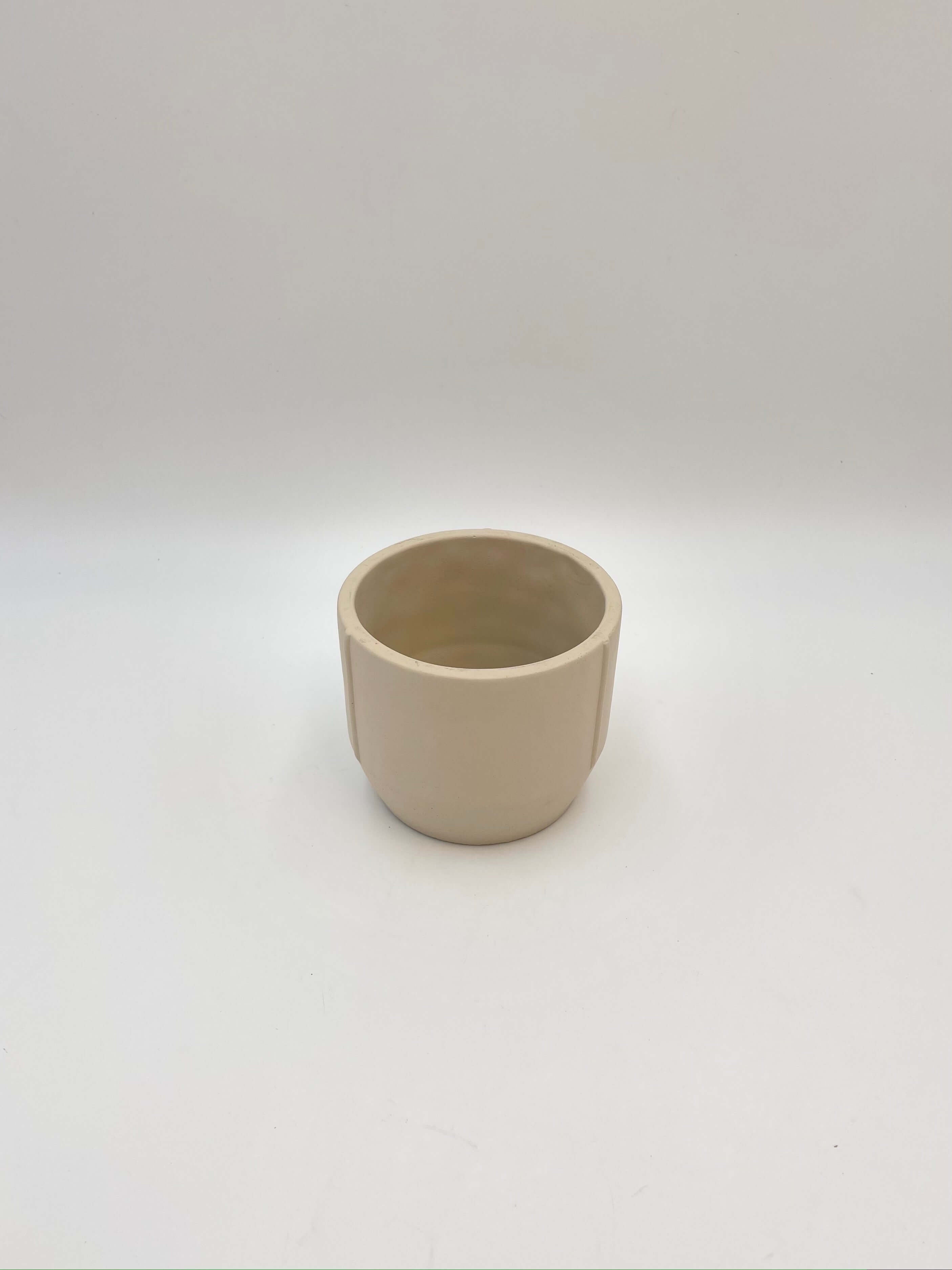 Concrete Plant Pot, Beige, D13cm