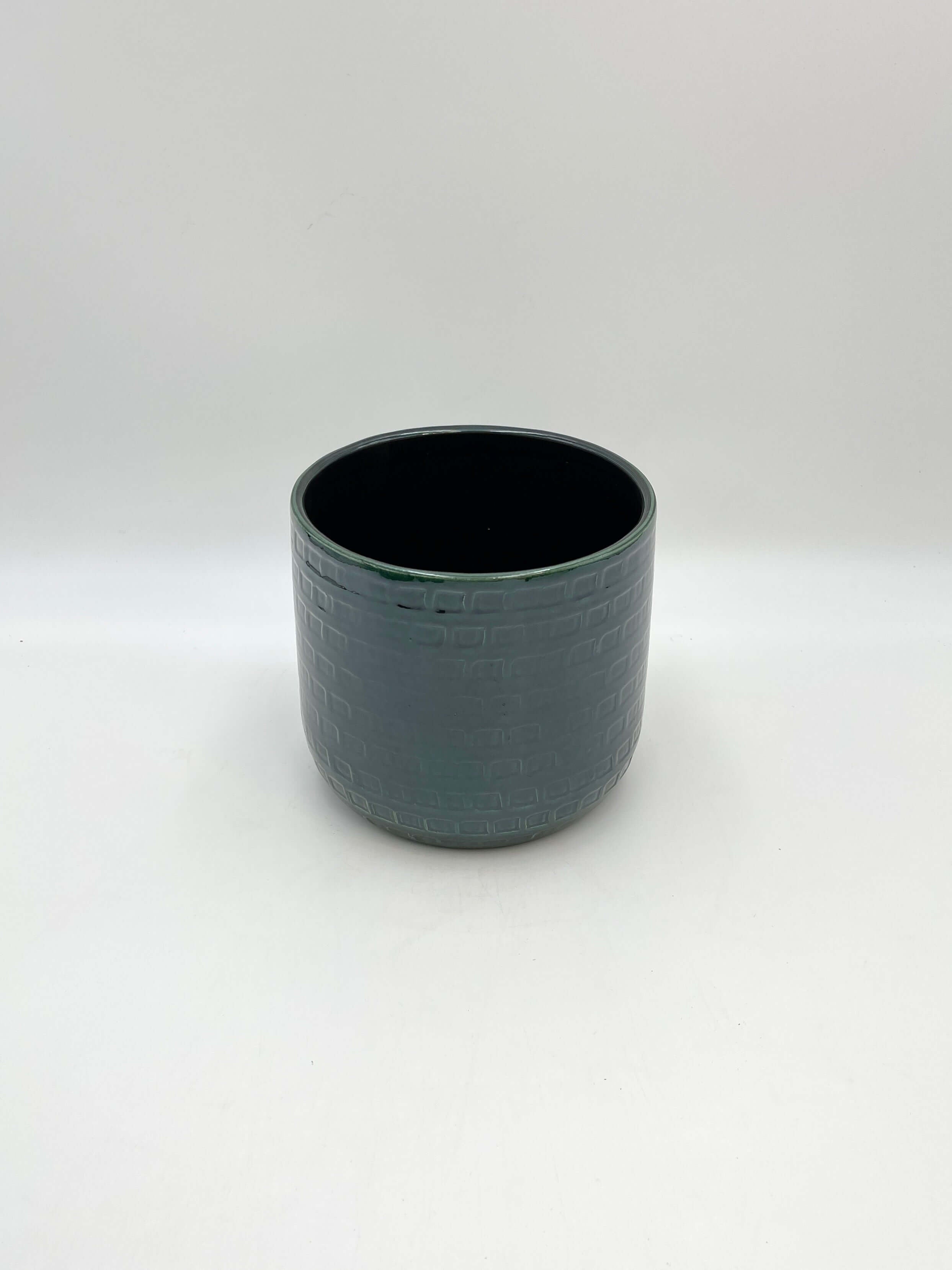 Emerald Floyd Ceramic Plant Pots, Green, Indoor Plant Pot in Multiple Sizes