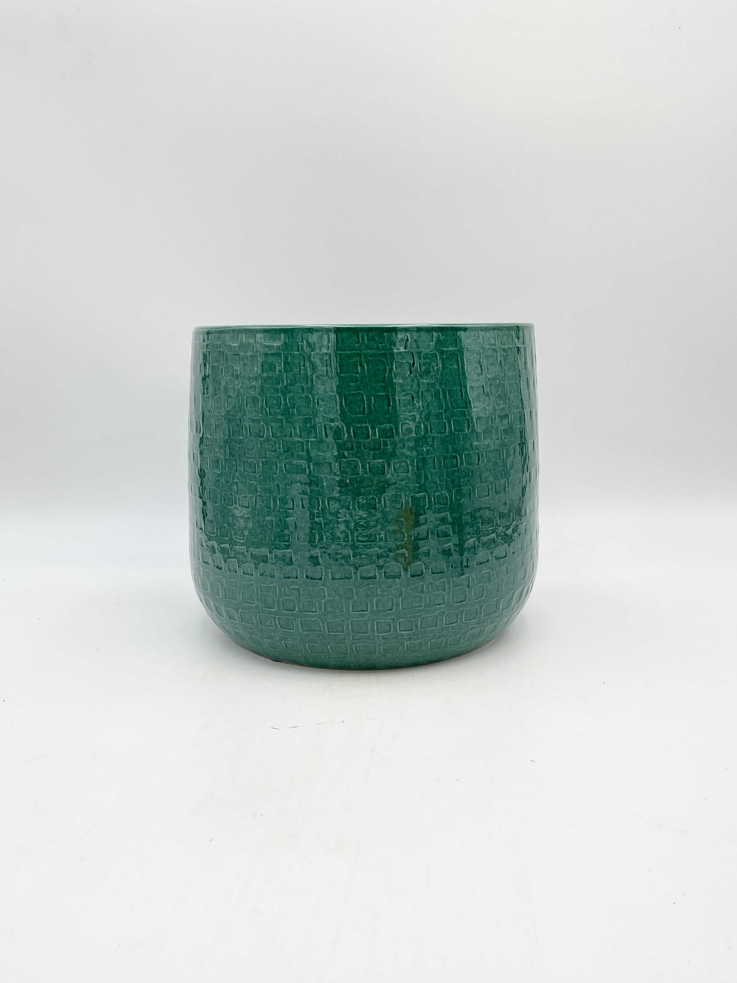 Emerald Floyd Ceramic Plant Pots, Green, Indoor Plant Pot in Multiple Sizes