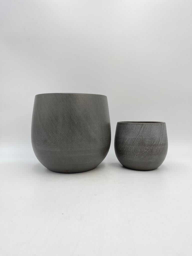 Esra Ceramic Plant Pots, Mystic Grey, Handmade