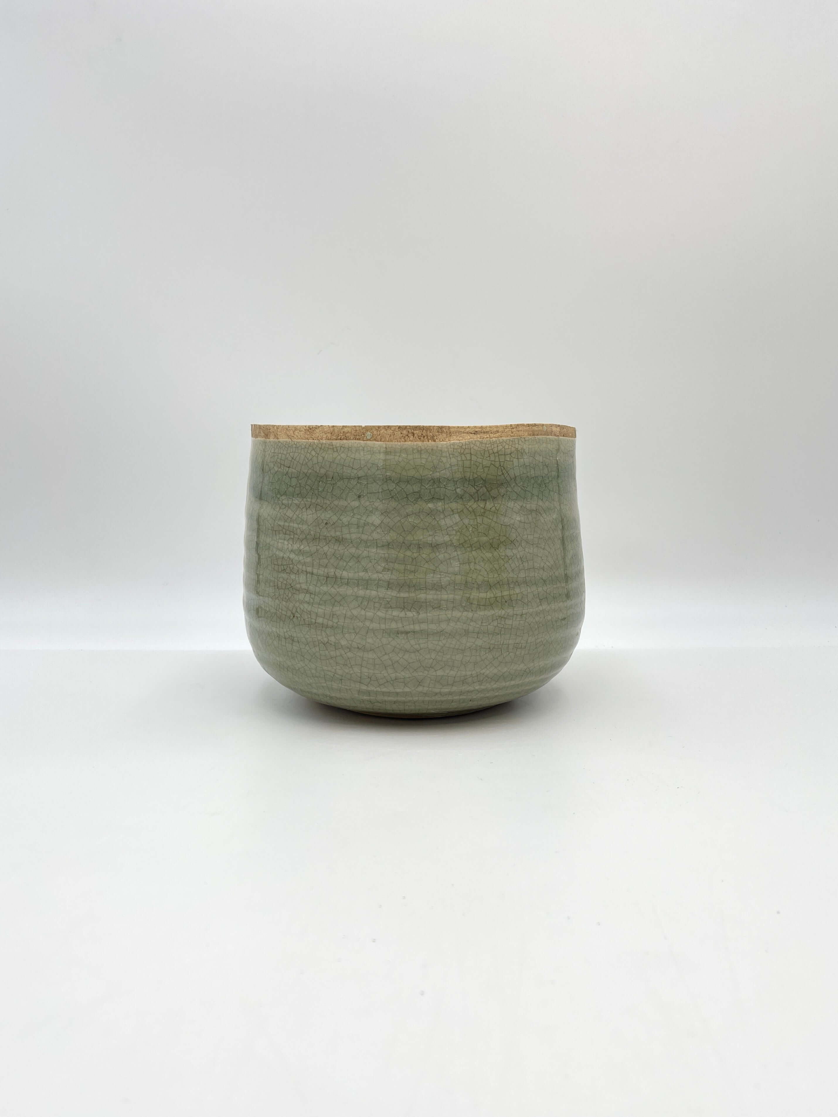 Iris Ceramic Plant Pots, Mint, Houseplant Pot in Multiple Sizes