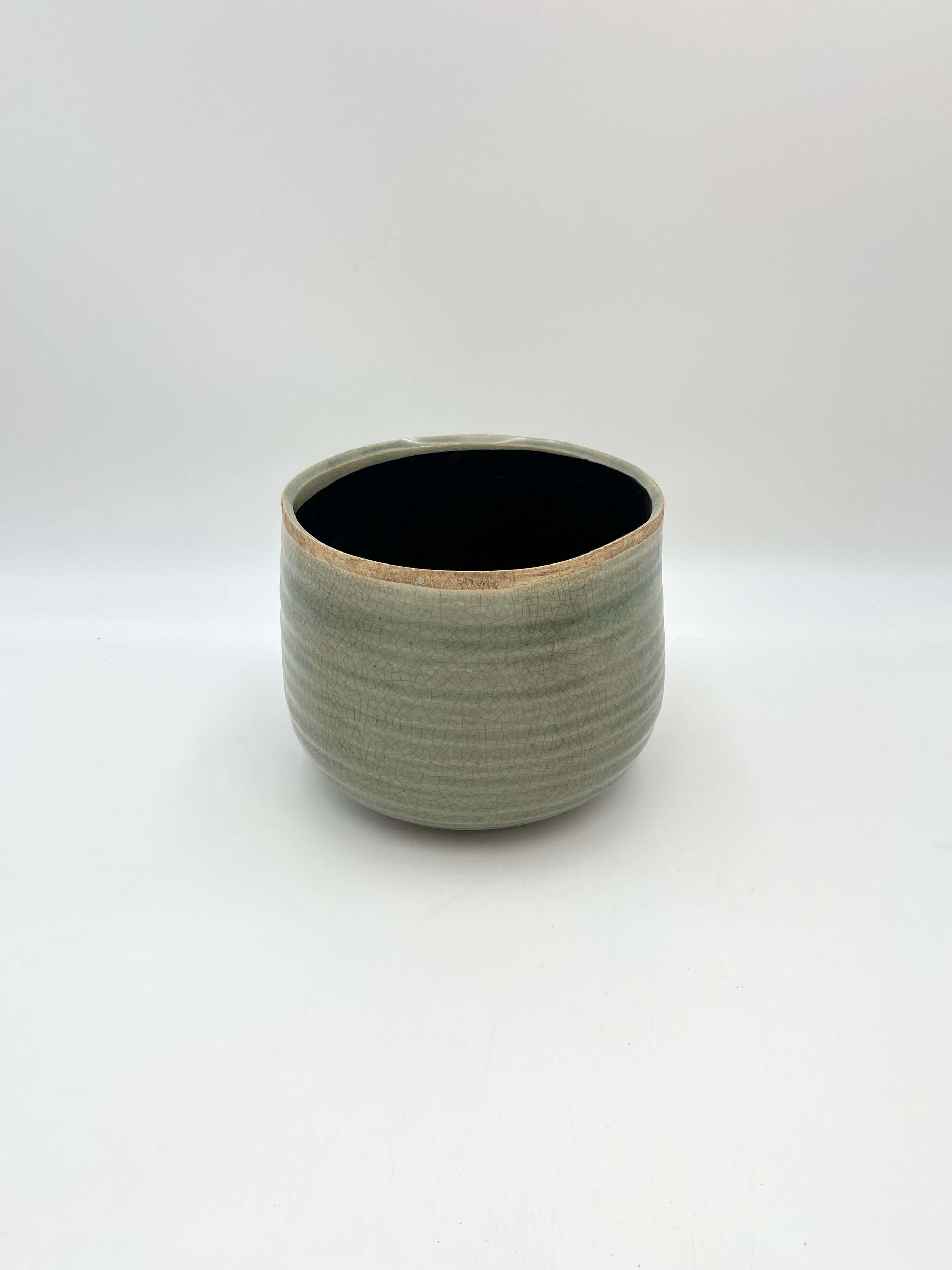 Iris Ceramic Plant Pots, Mint, Houseplant Pot in Multiple Sizes