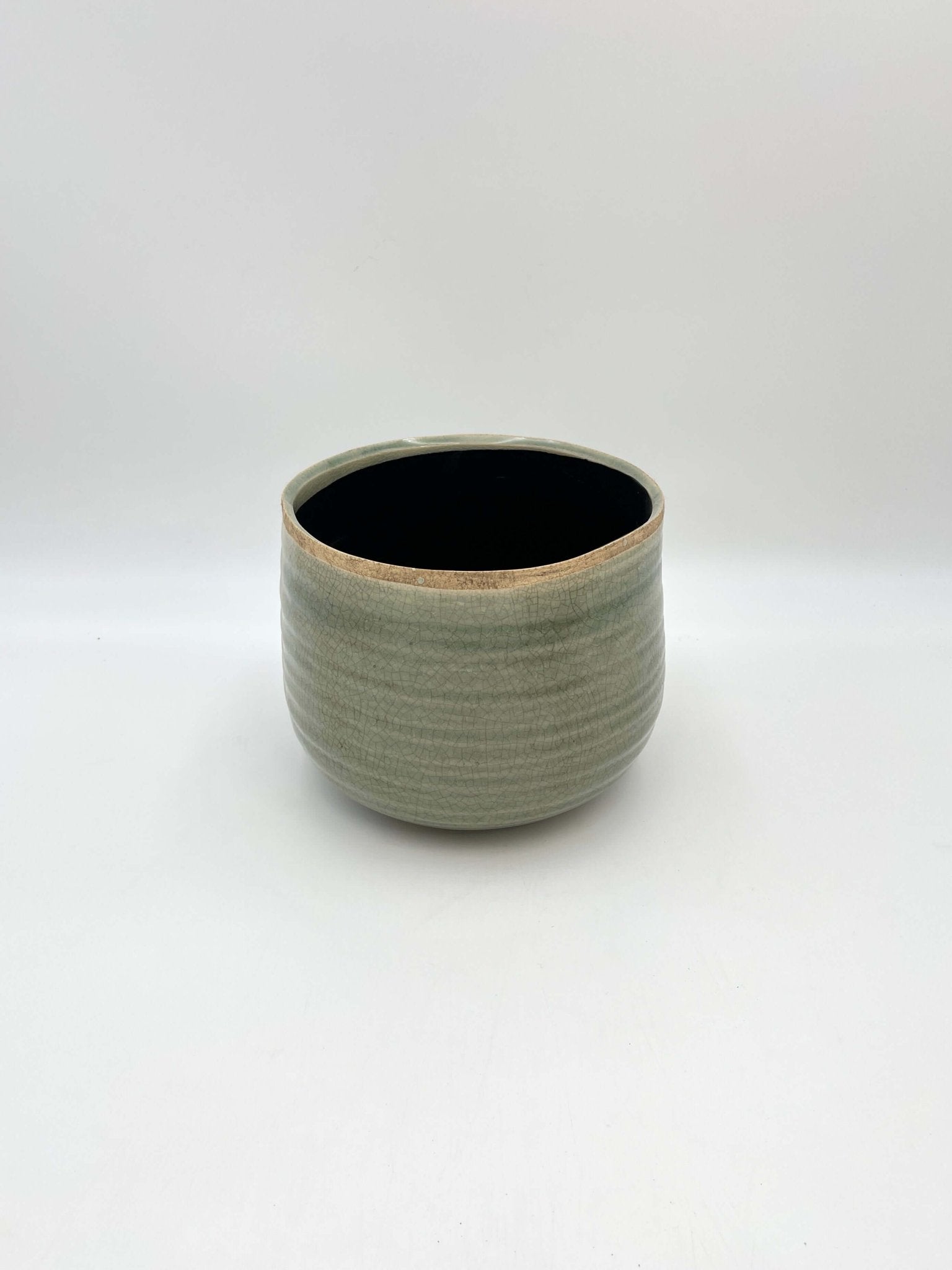 Iris Ceramic Plant Pots, Mint, Houseplant Pot in Multiple Sizes